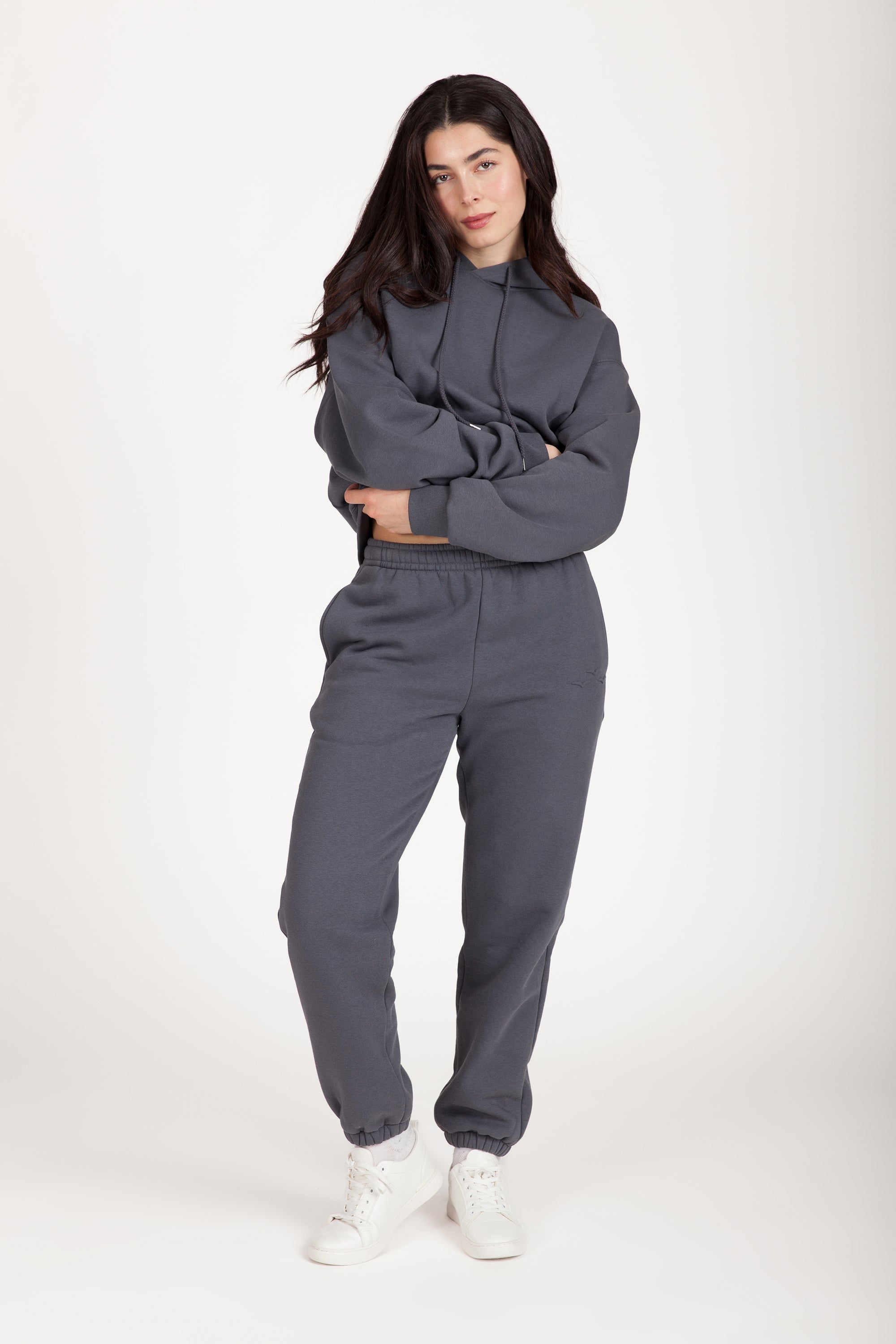 Nova premium fleece relaxed joggers in navy wash