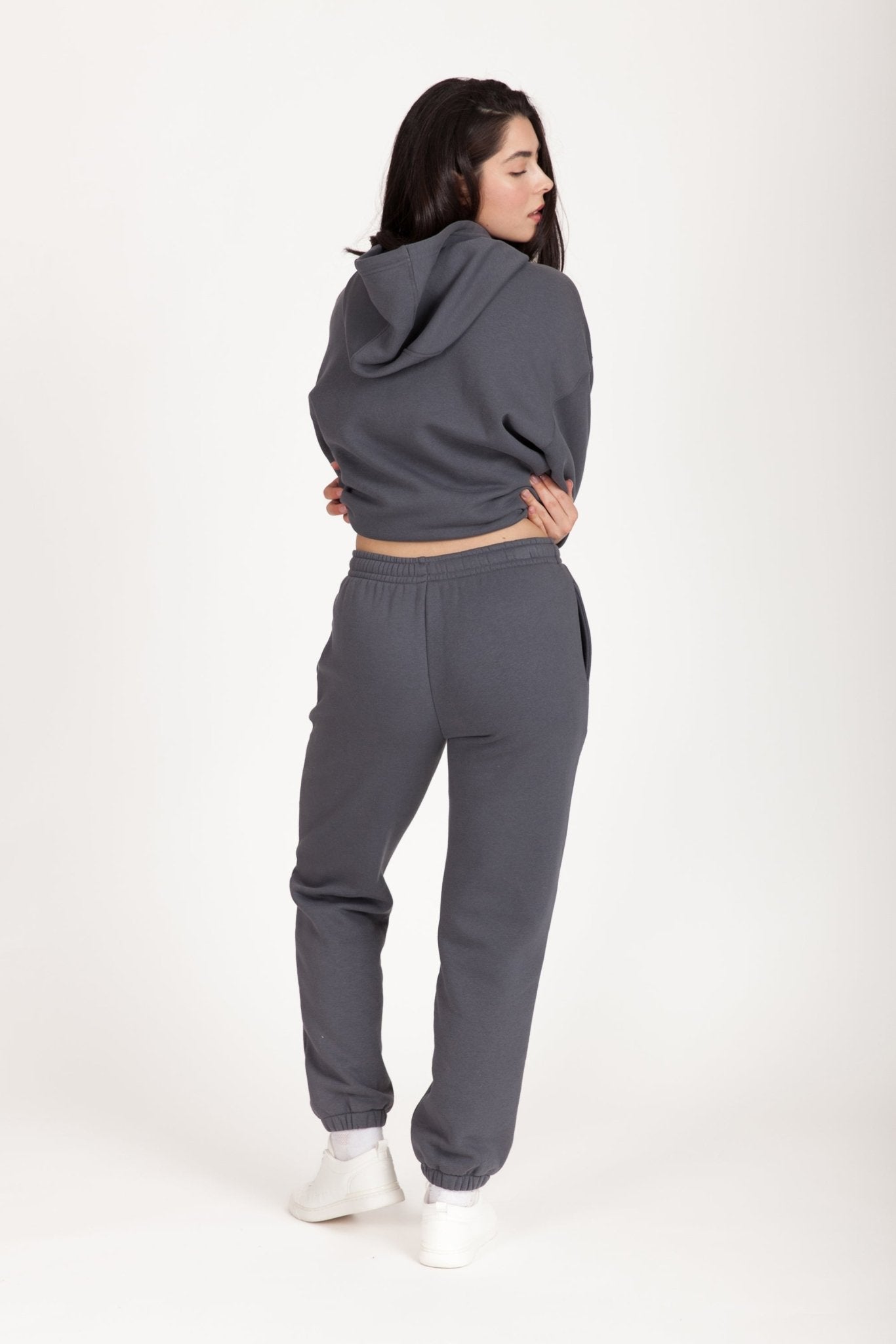 Fleece Regular Fit Sweatpants in Navy Wash - Lazypants