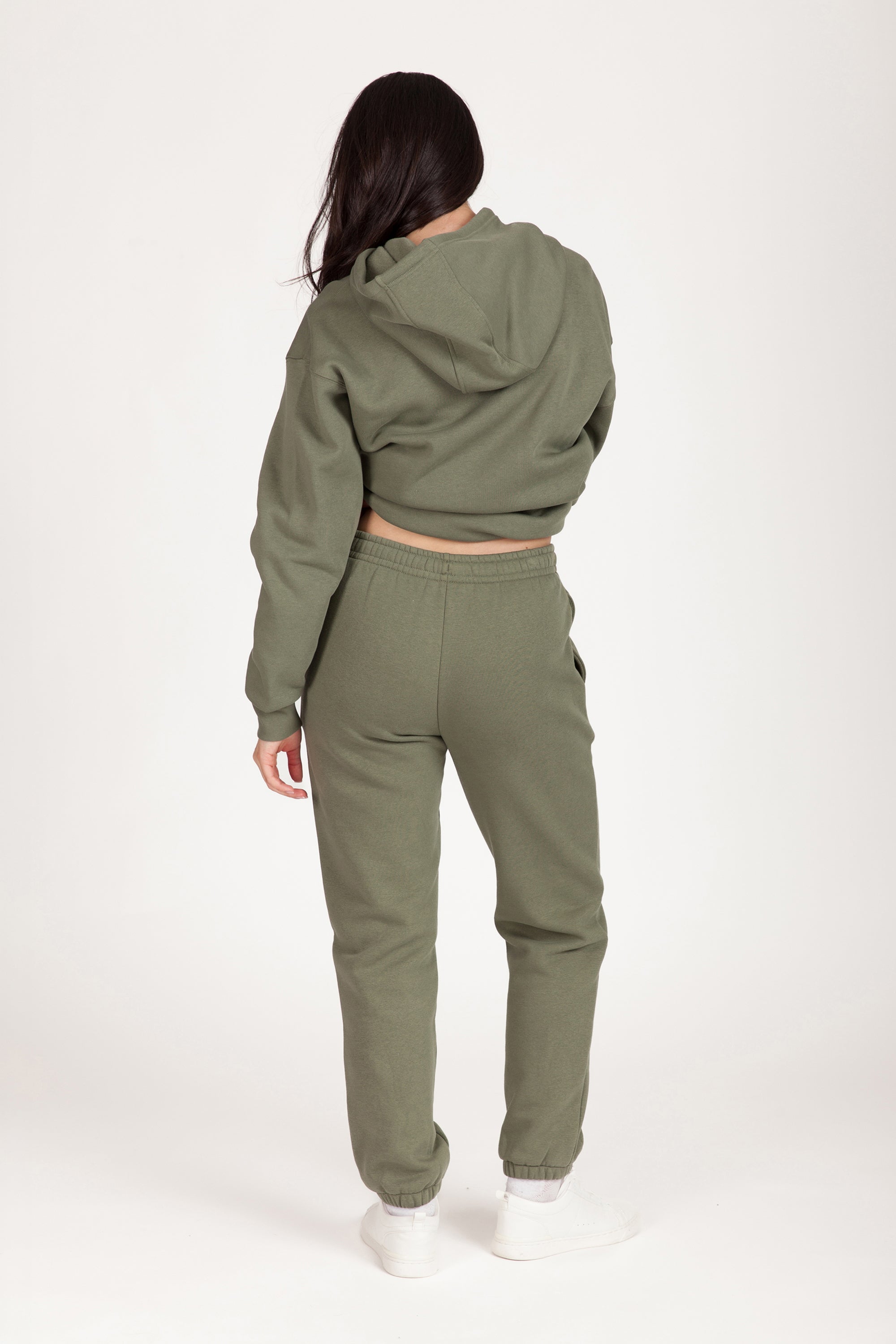 Fleece Regular Fit Sweatpants in Olive