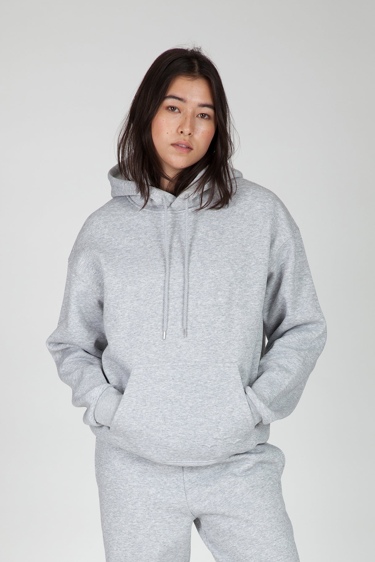 Fleece Oversized Hoodie in Classic Grey - Lazypants