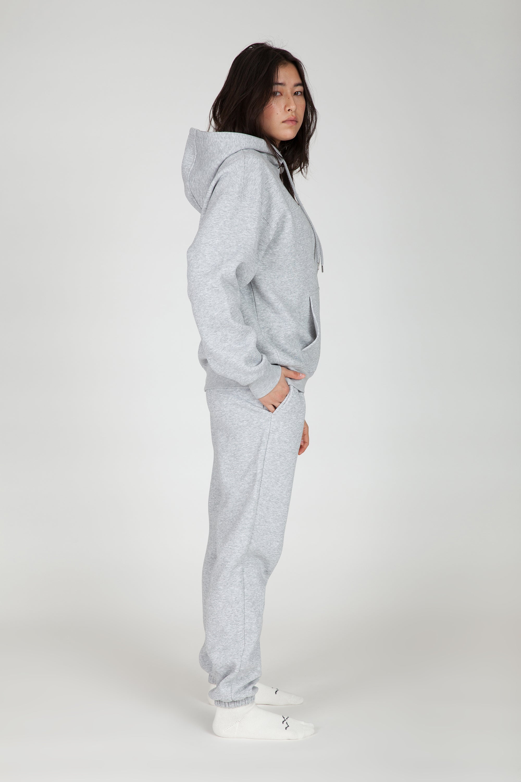 Fleece Oversized Hoodie in Classic Grey - Lazypants