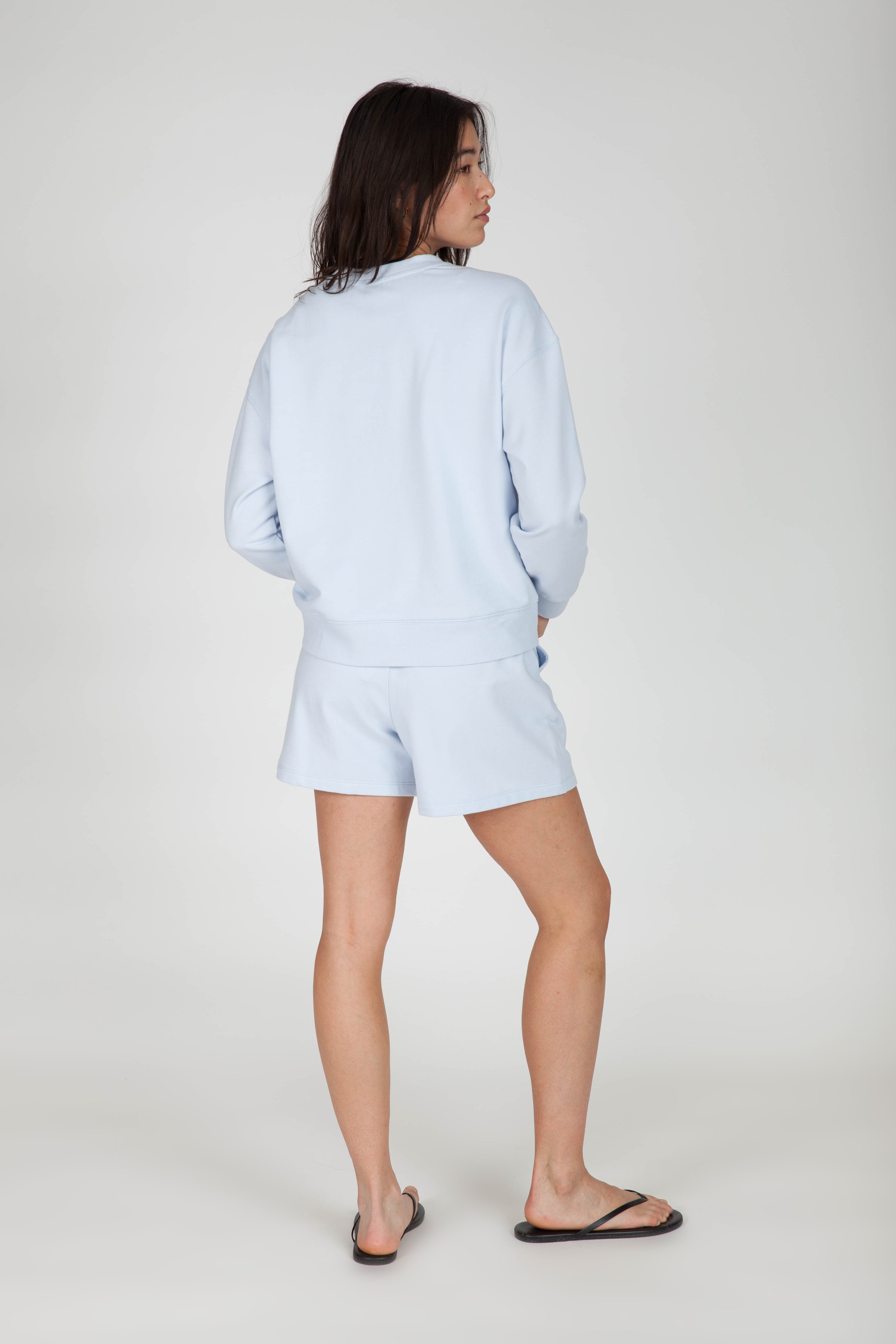 Soft-Touch Fleece Sweatshirt in Ice Blue - Lazypants