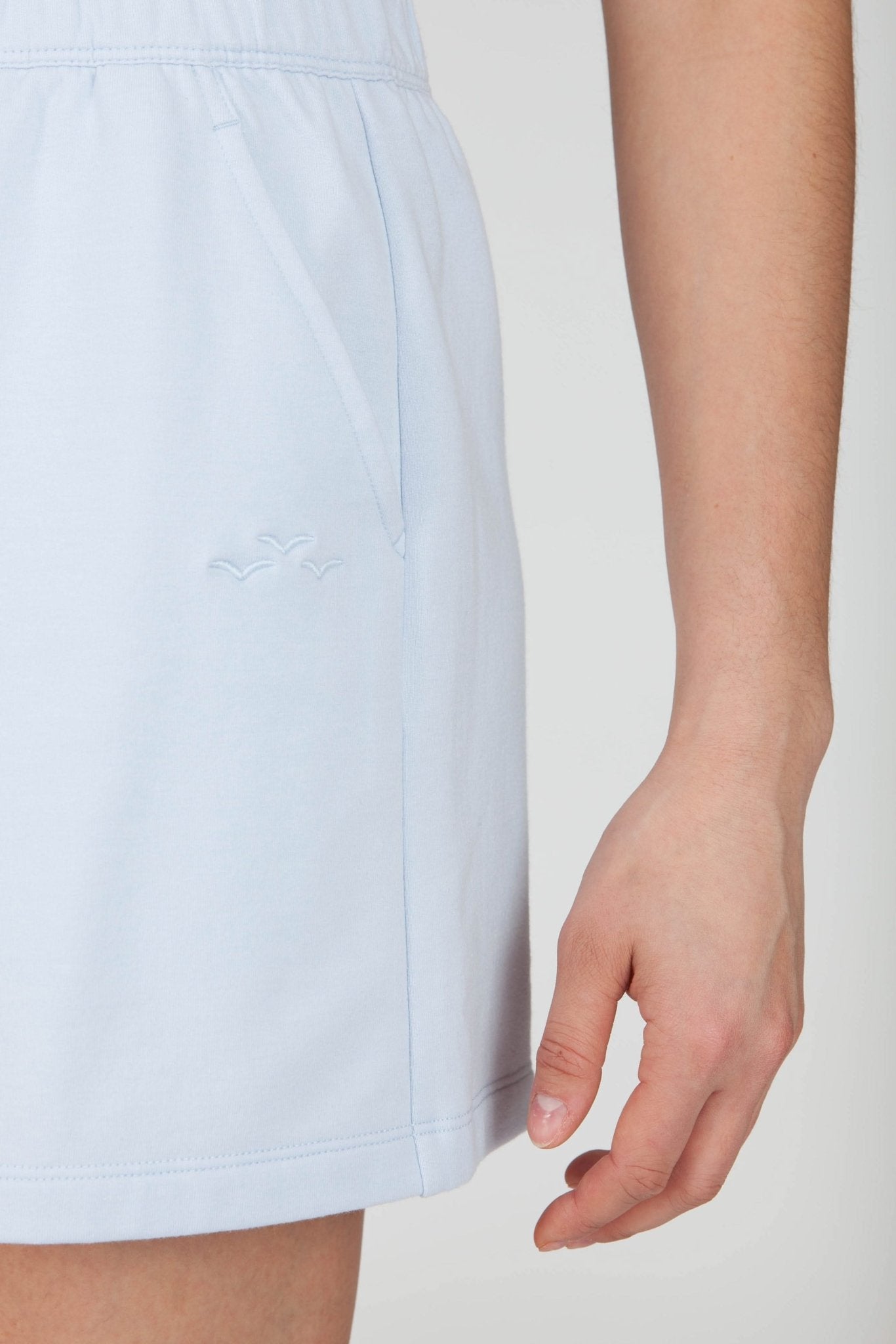 Soft-Touch Fleece 4 inches Shorts in Ice Blue - Lazypants