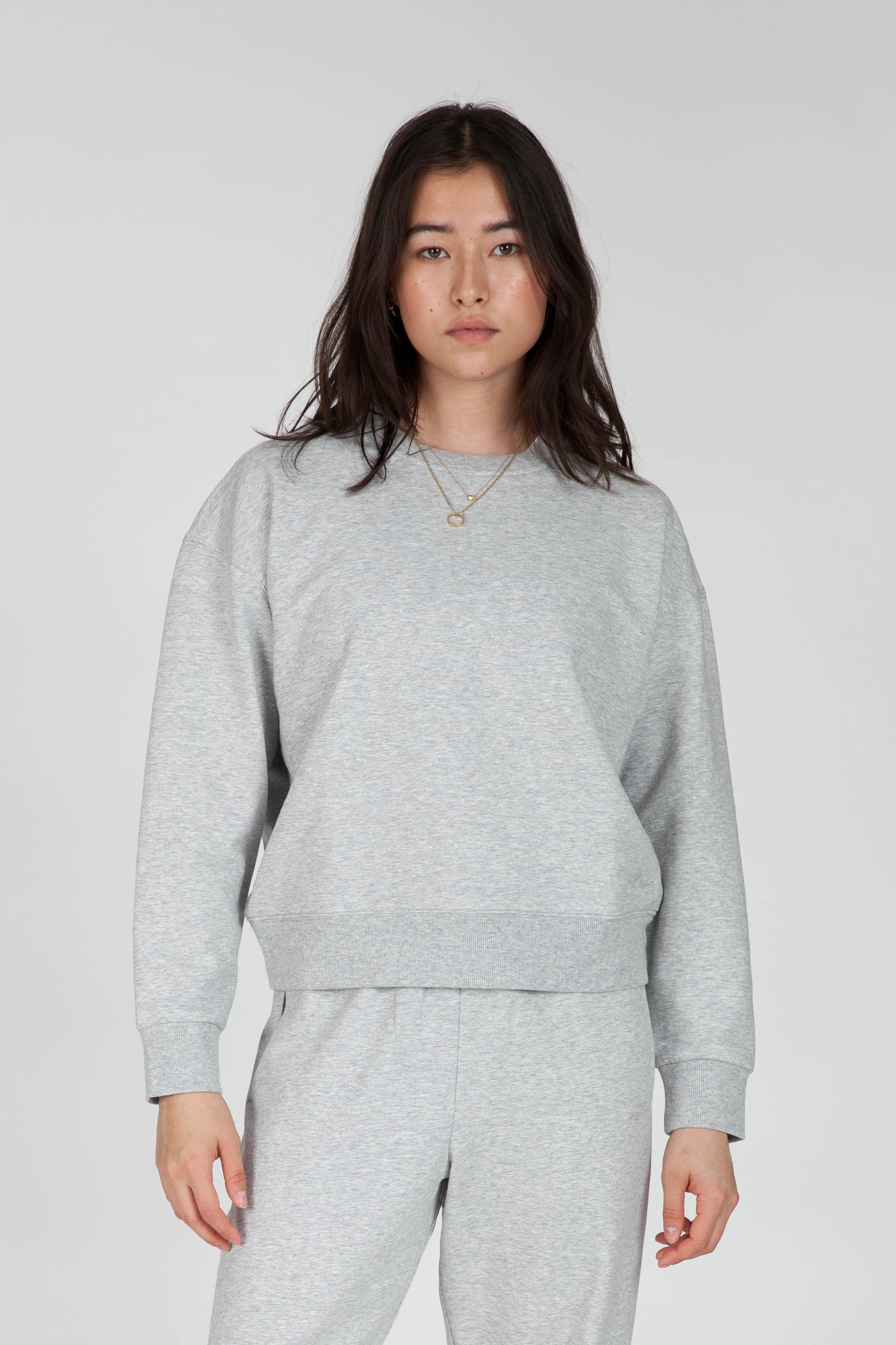 Soft-Touch Fleece Sweatshirt in Classic Grey - Lazypants