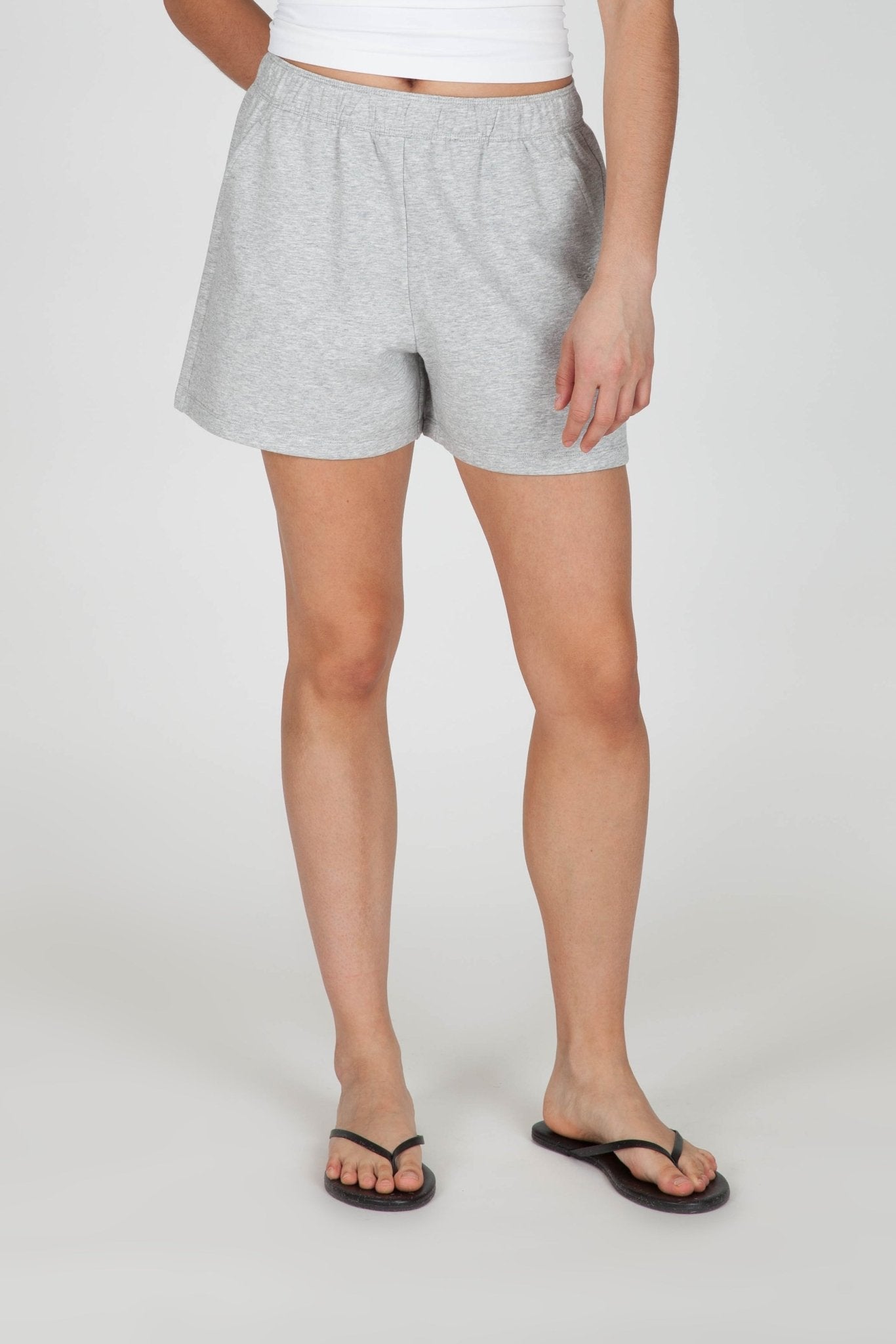 Soft-Touch Fleece 4 inches Shorts in Classic Grey - Lazypants