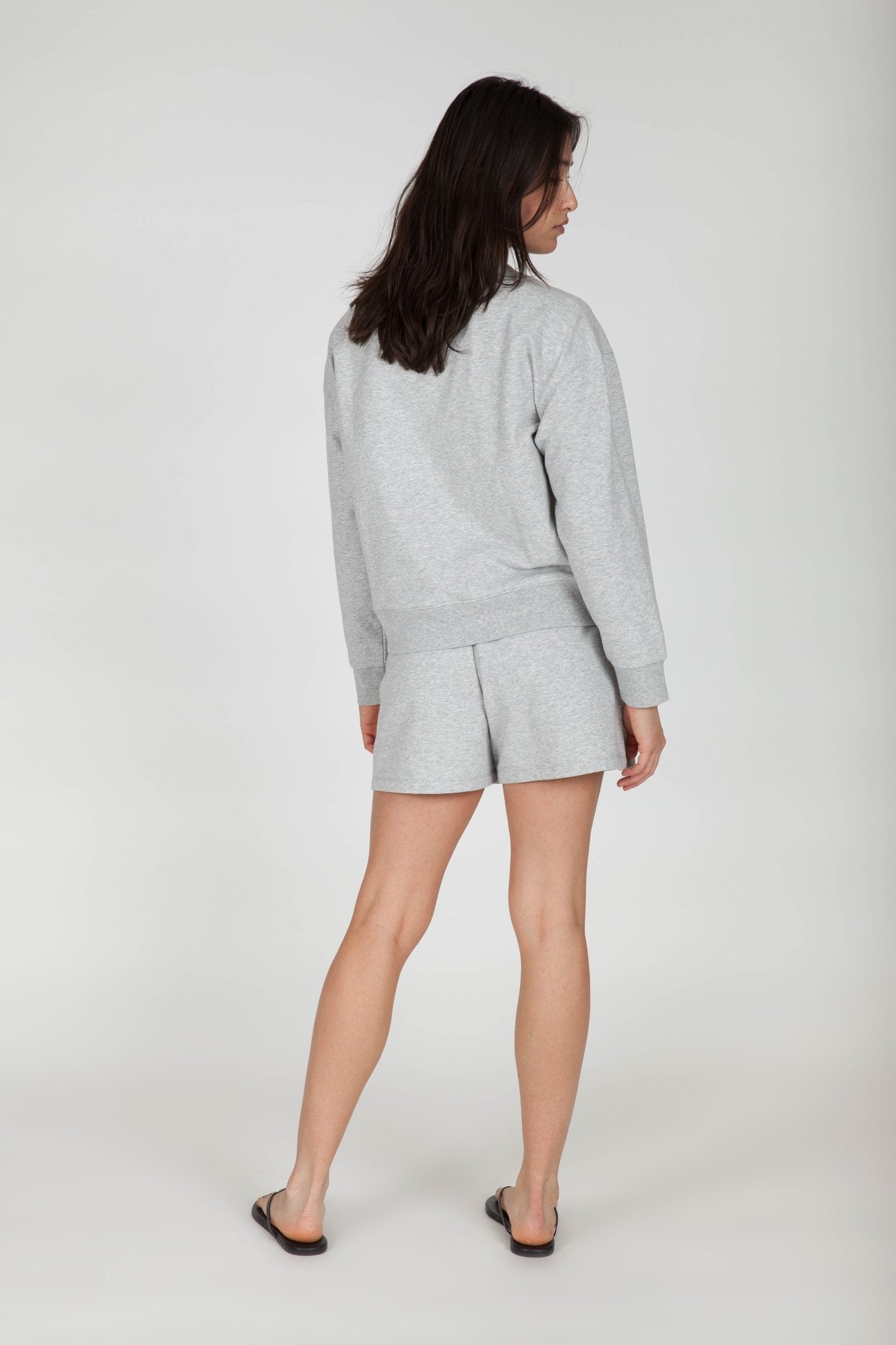 Soft-Touch Fleece Sweatshirt in Classic Grey - Lazypants