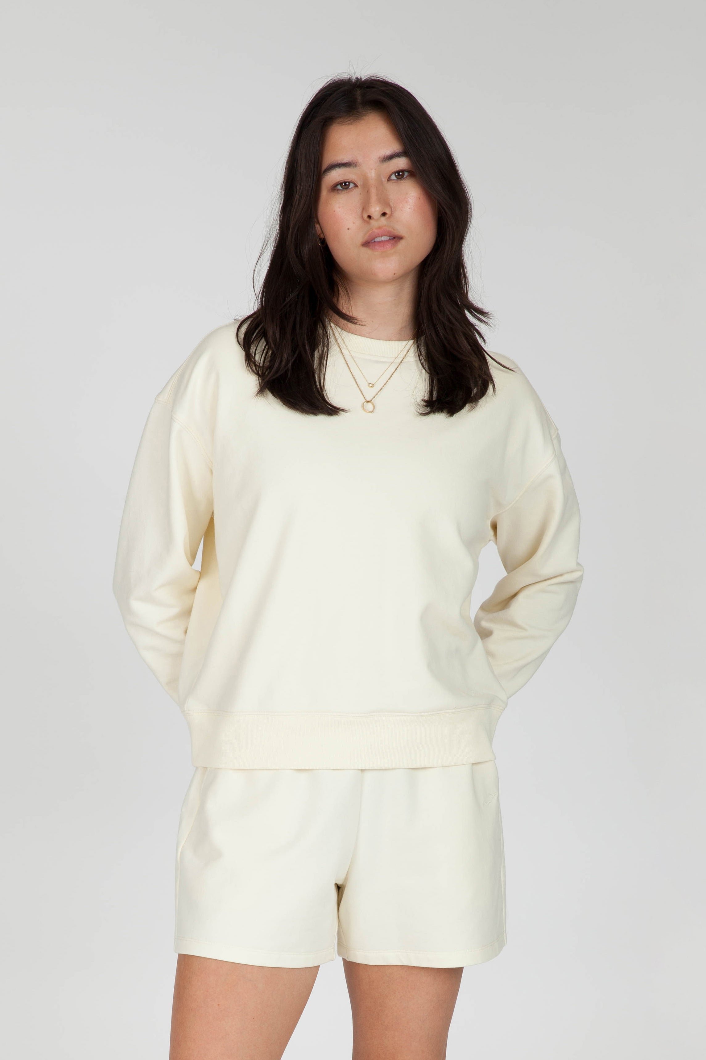 Soft-Touch Fleece Sweatshirt in Butter Yellow - Lazypants