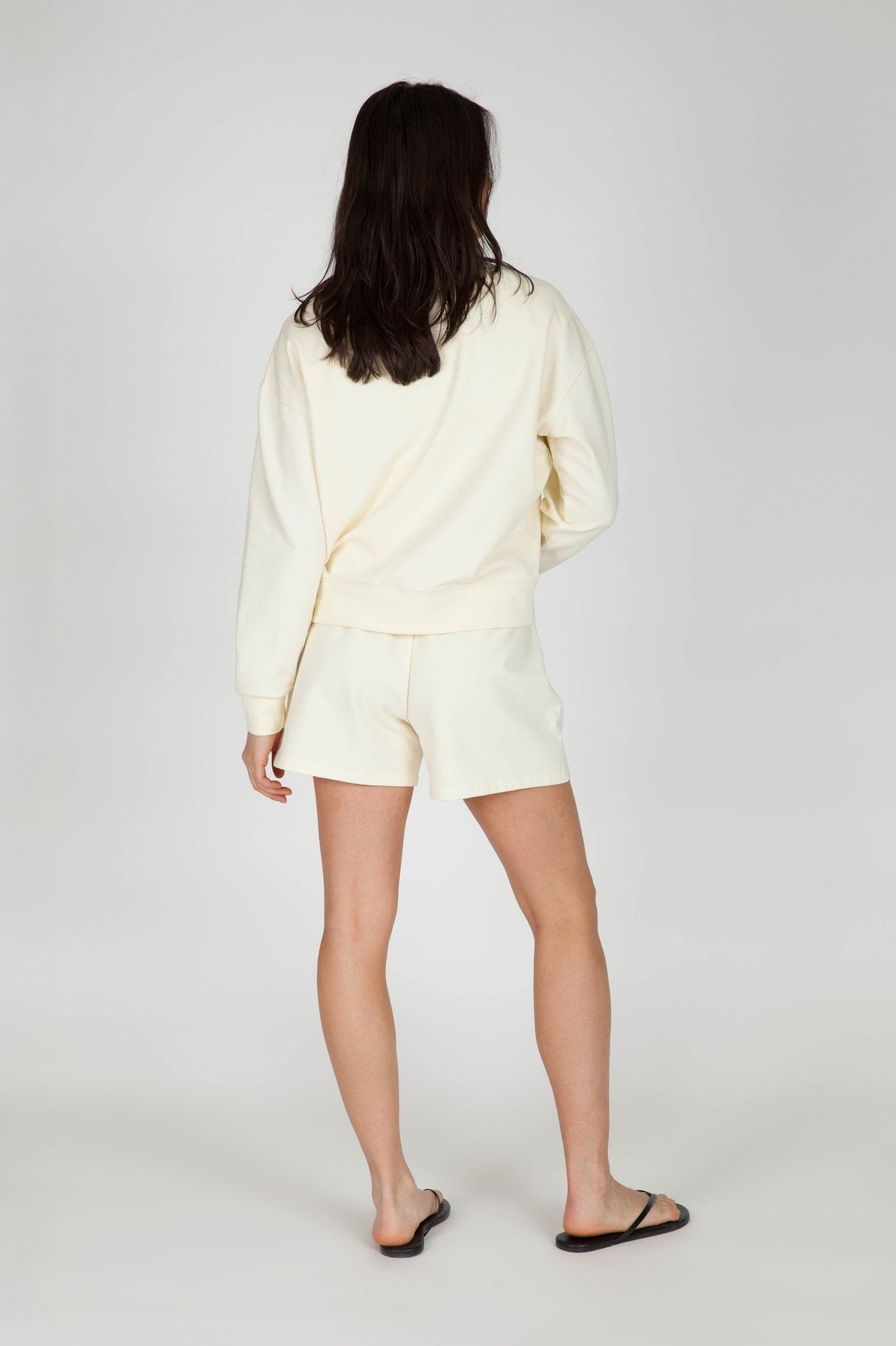 Soft-Touch Fleece Sweatshirt in Butter Yellow - Lazypants
