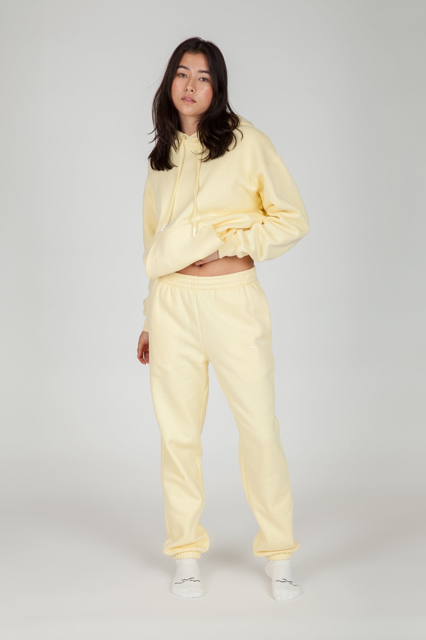 Fleece Regular Fit Sweatpants in Vanilla Yellow - Lazypants