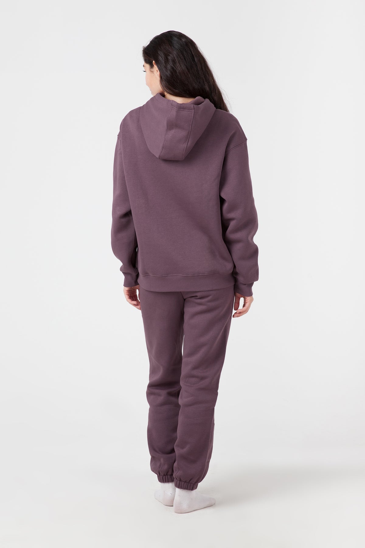 Women's Fleece Oversized Hoodie in Wine - Lazypants