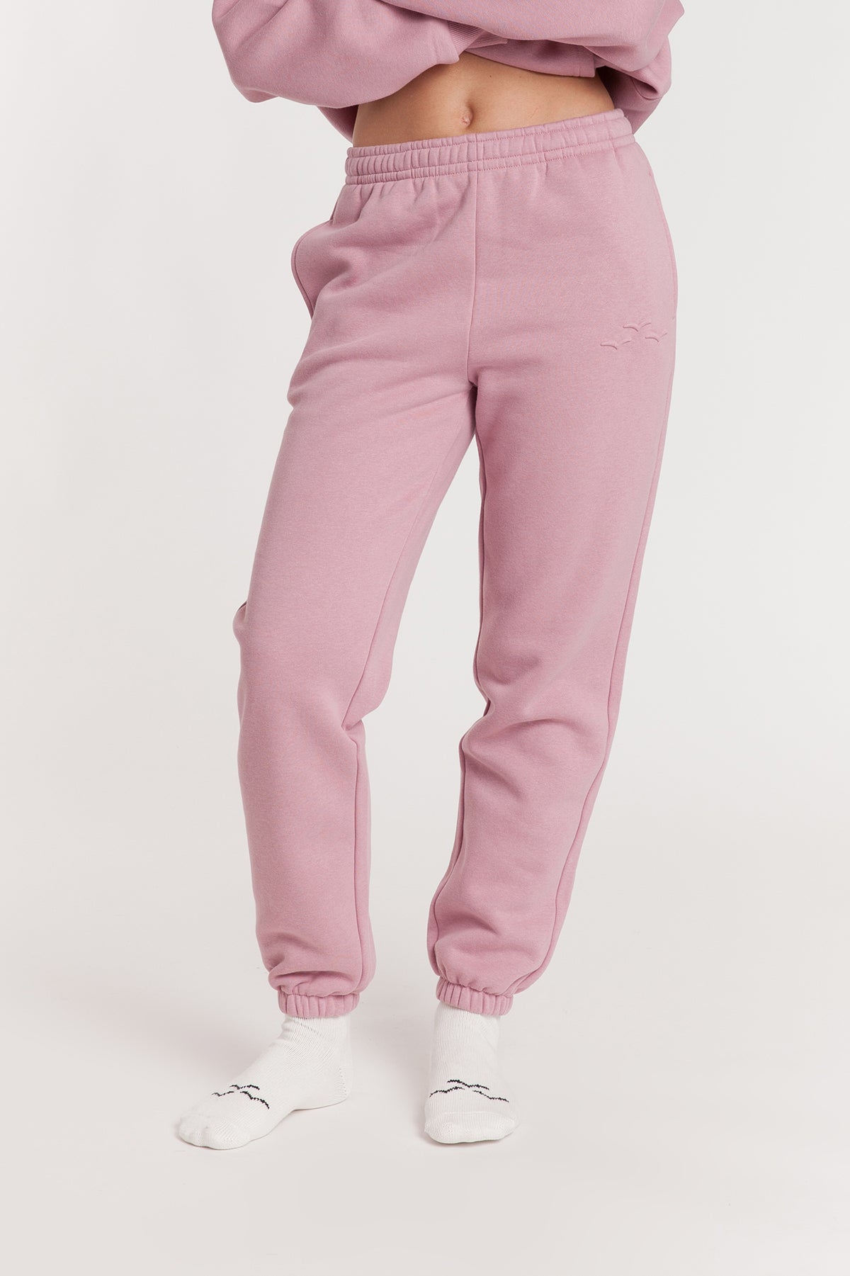 Nova premium fleece relaxed jogger in rose