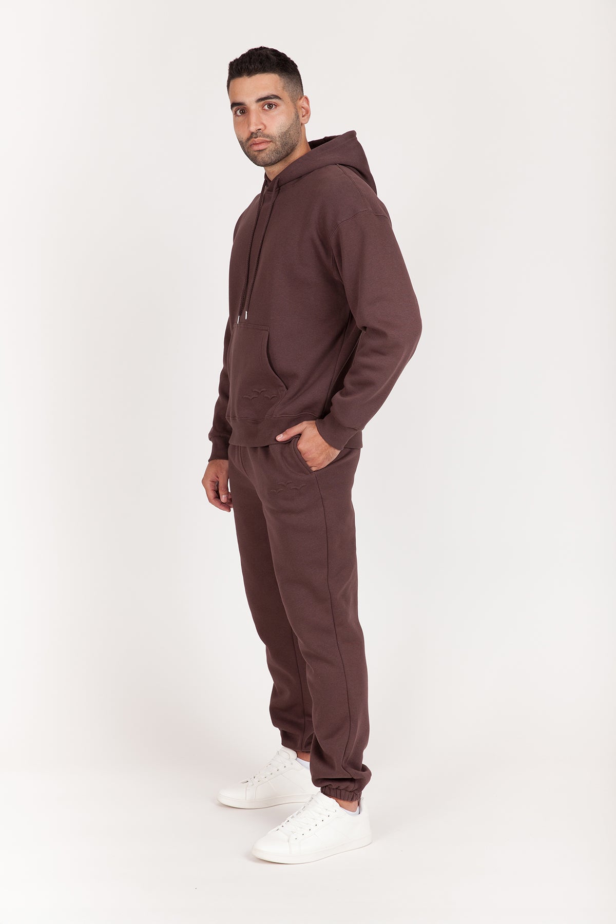 Men's hoodie in espresso