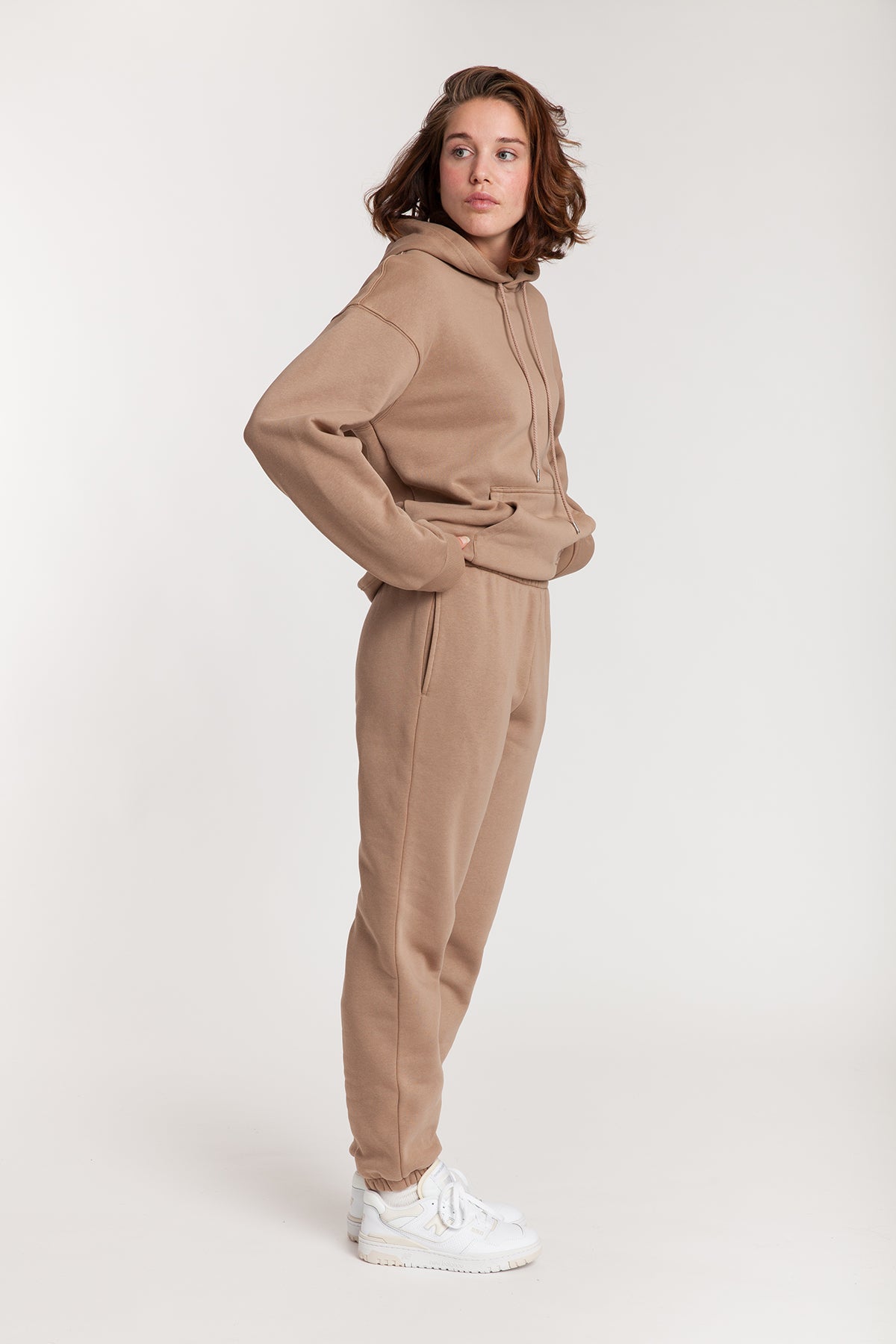 Fleece Oversized Hoodie in Camel - Lazypants