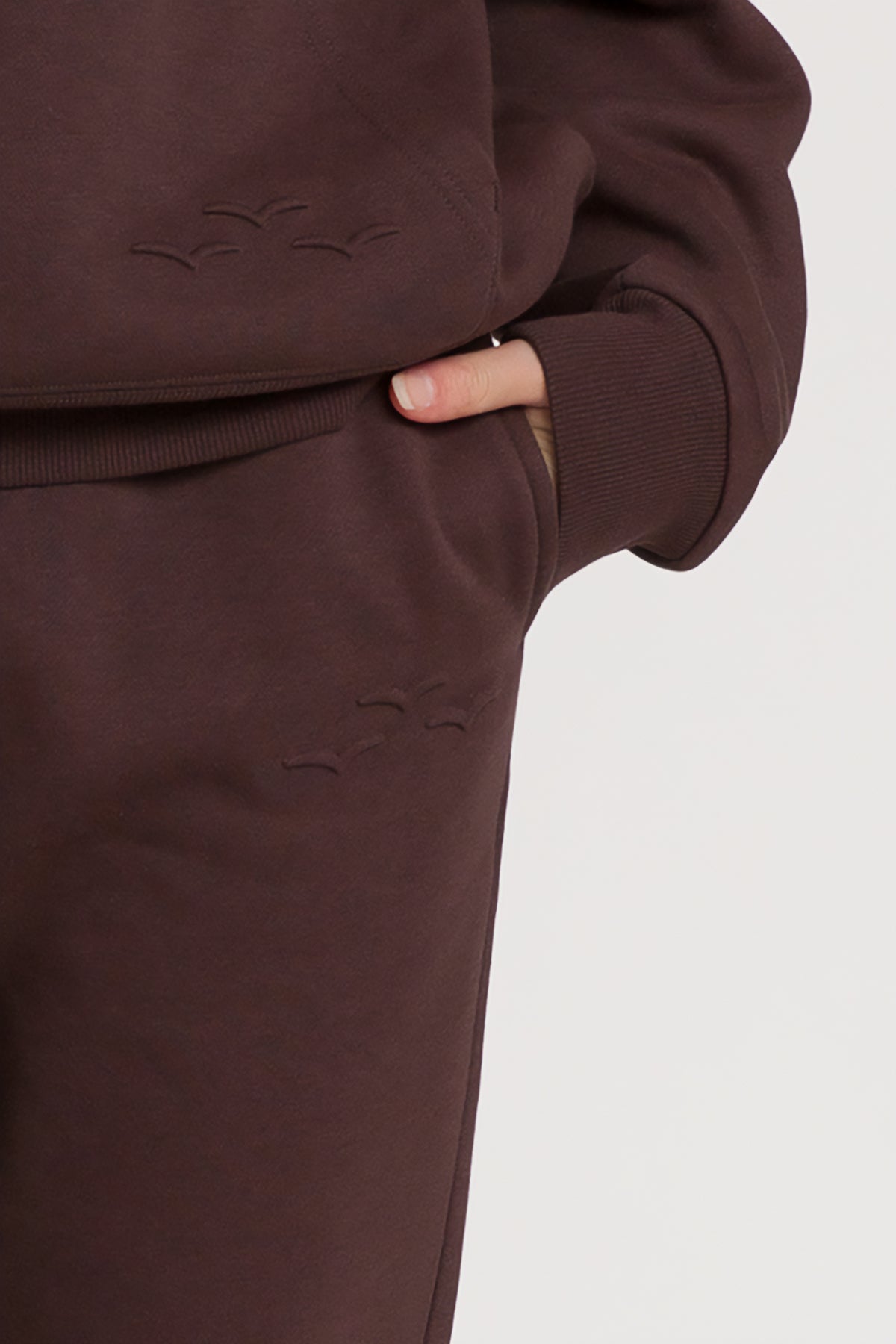 Nova premium fleece relaxed jogger in espresso