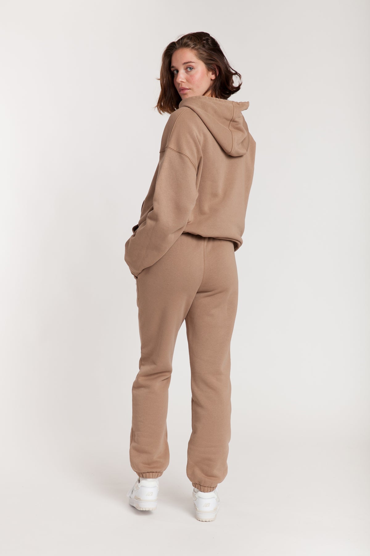 Fleece Oversized Hoodie in Camel - Lazypants