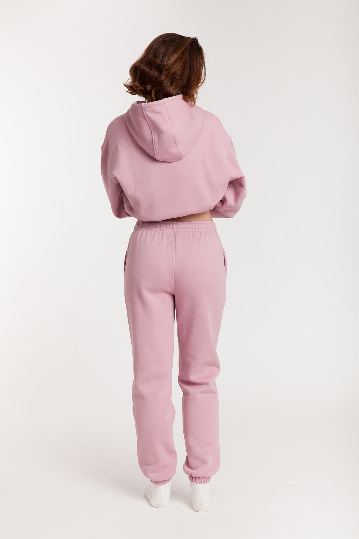 Nova premium fleece relaxed jogger in rose