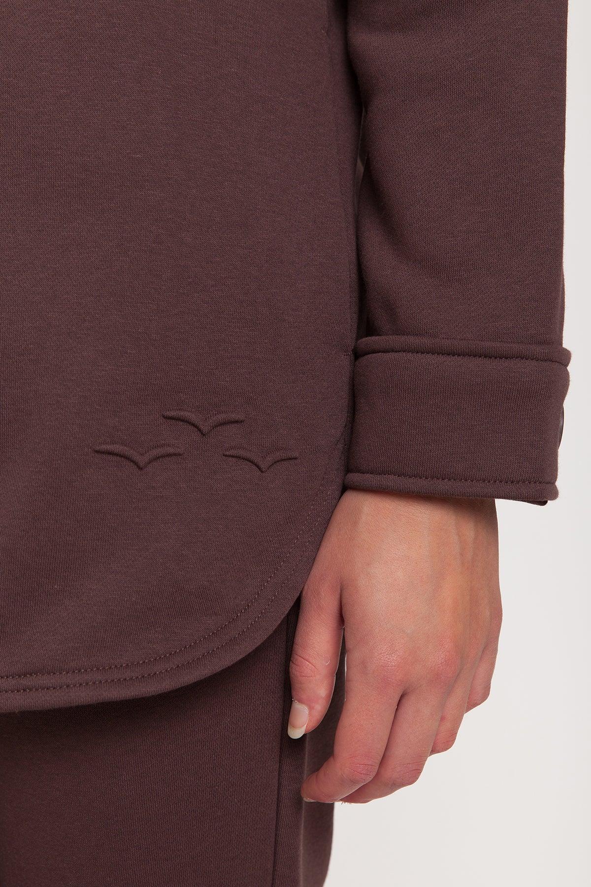 Amber Fleece Shacket in Espresso
