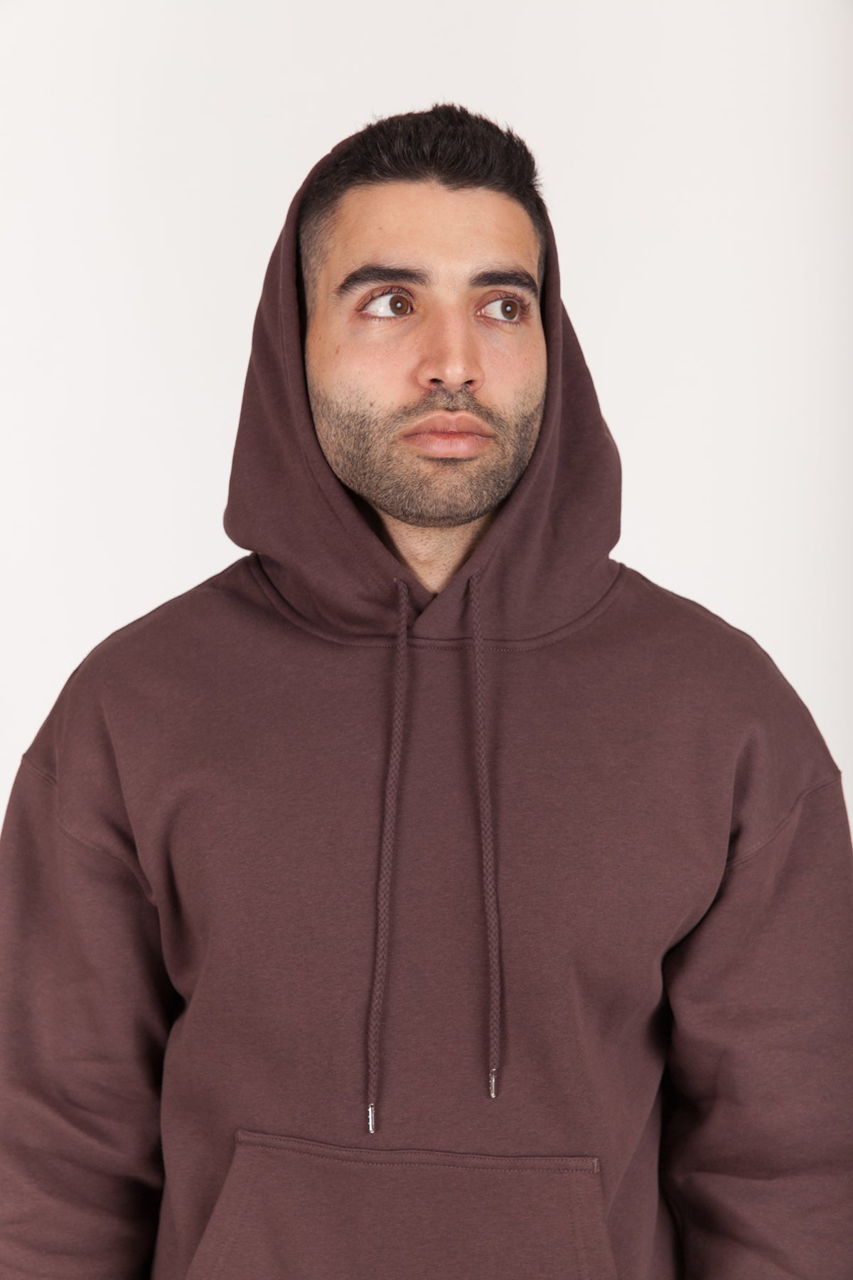 Men's hoodie in espresso
