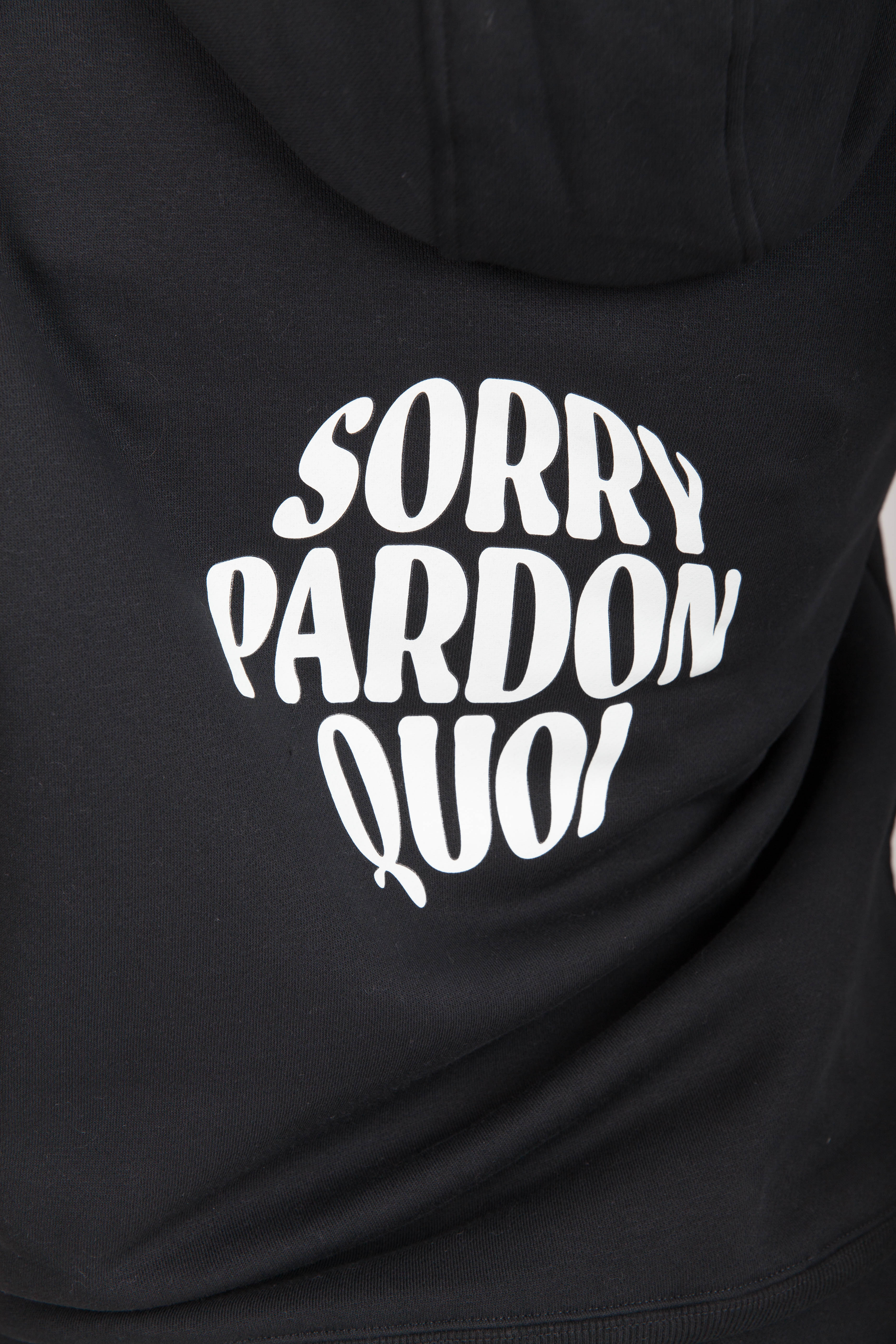 MEN'S "SORRY PARDON QUOI" TRACKSUIT IN BLACK - Lazypants