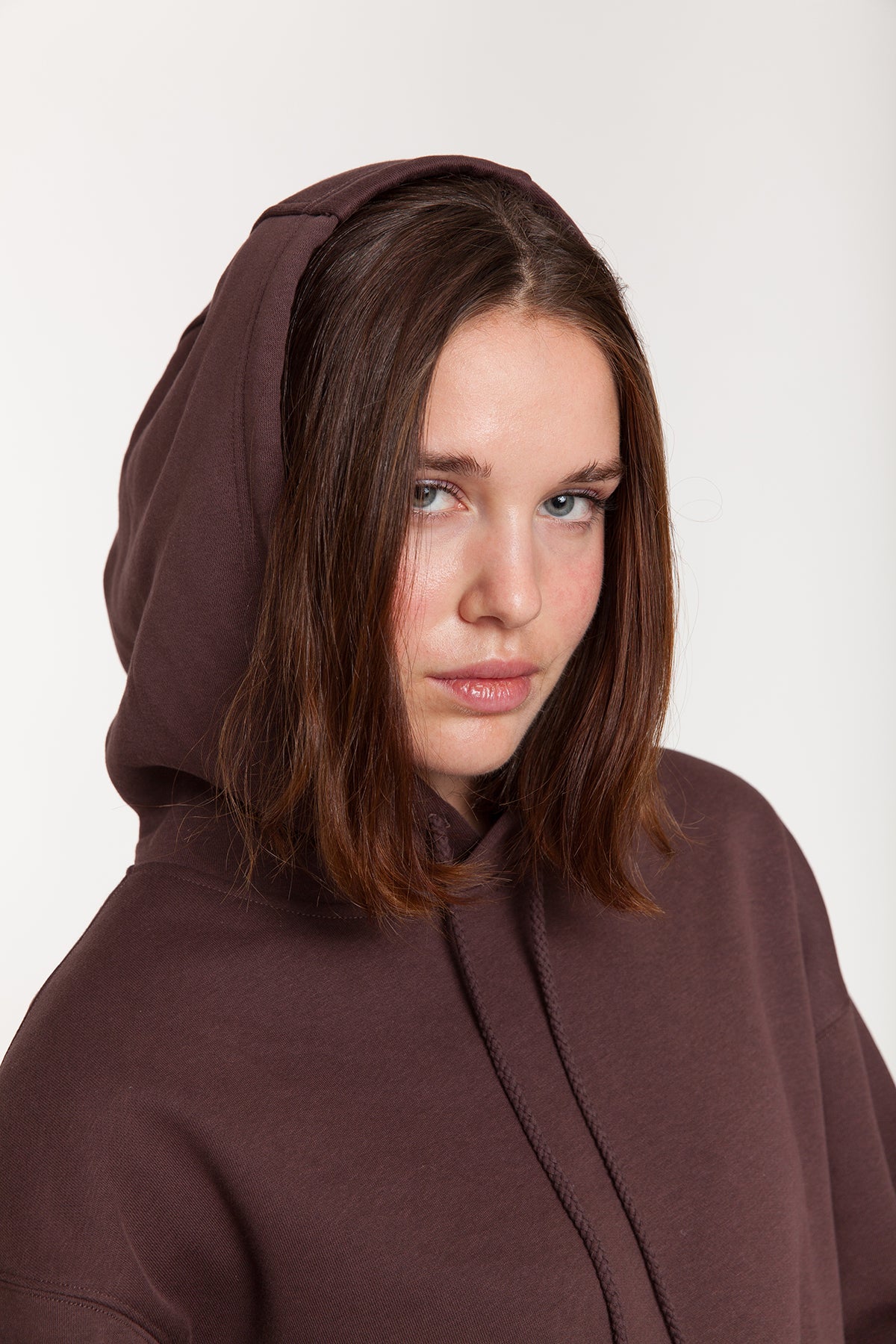 Women’s premium fleece relaxed sweatsuit set in espresso