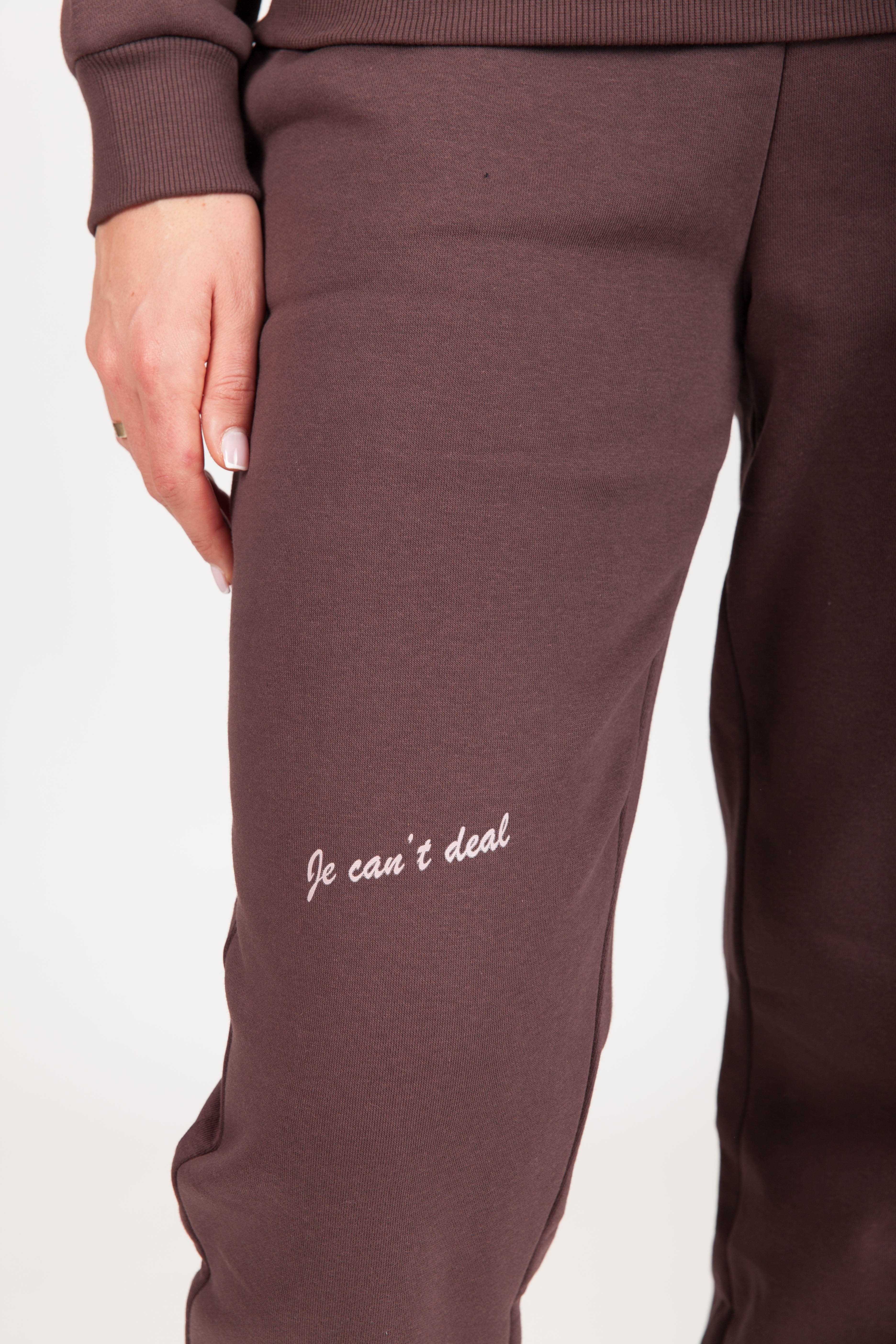 "JE CAN'T DEAL" TRACKSUIT in ESPRESSO - Lazypants
