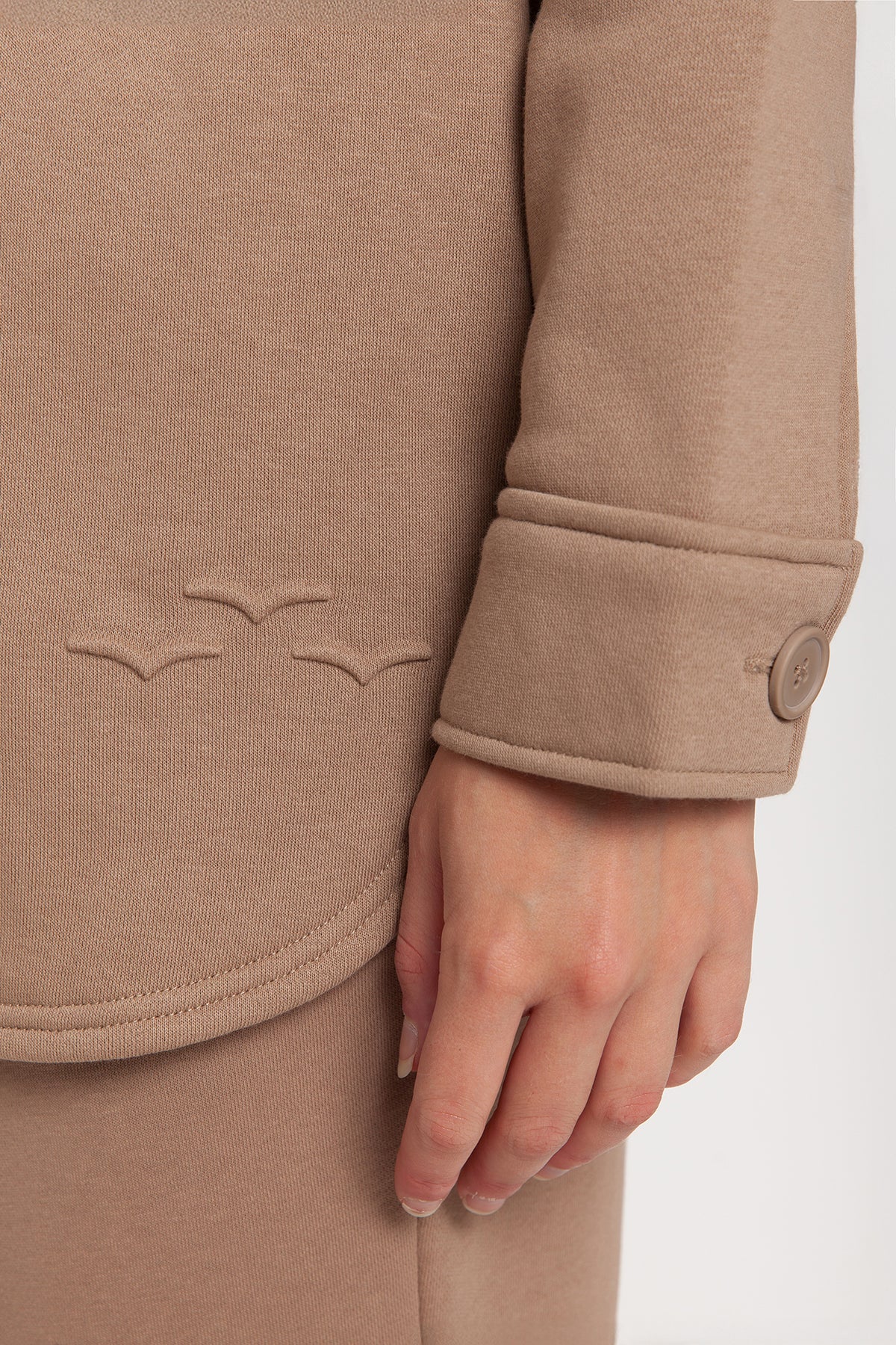 Amber Fleece Shacket in Camel