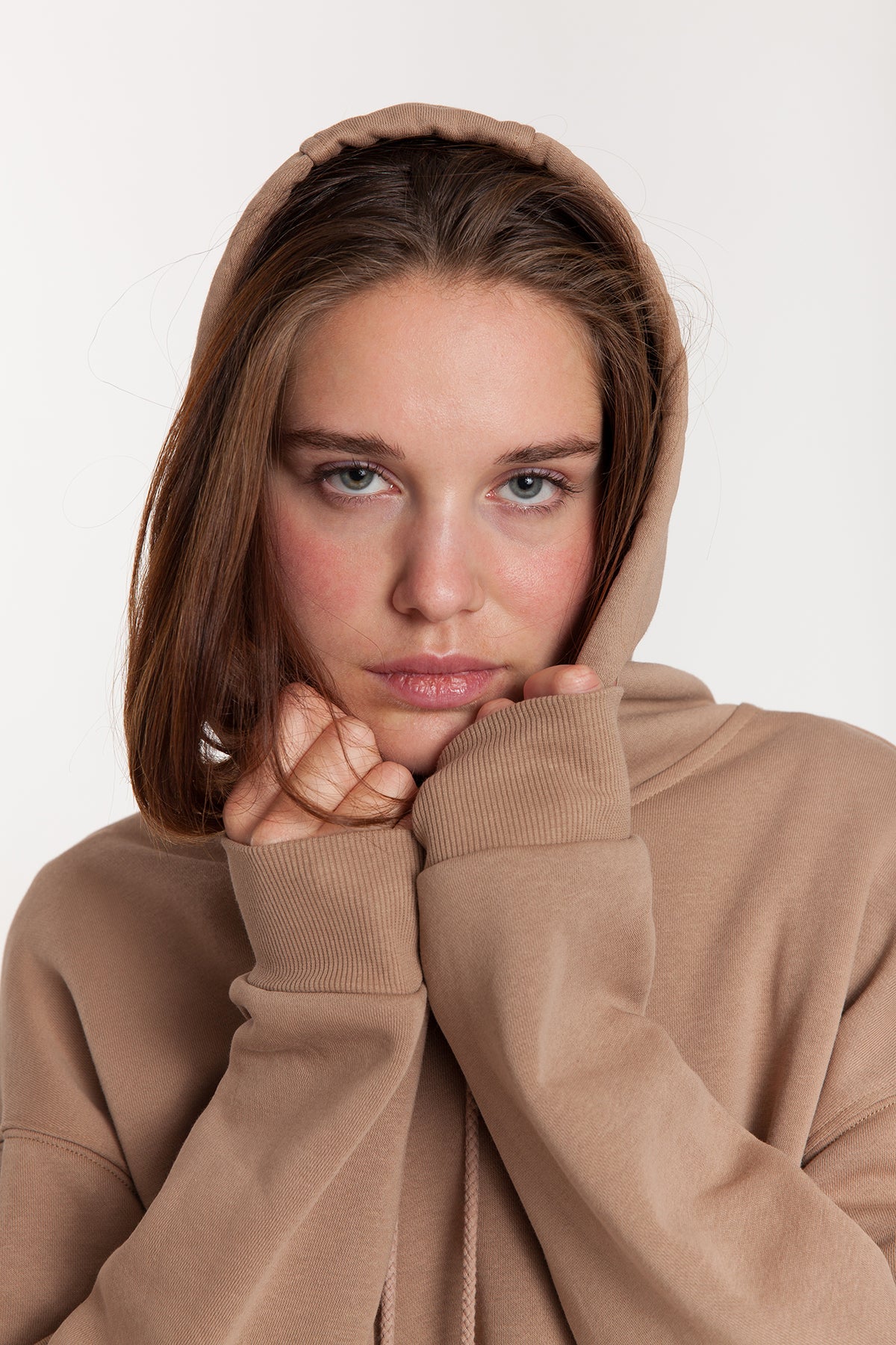 Fleece Oversized Hoodie in Camel - Lazypants