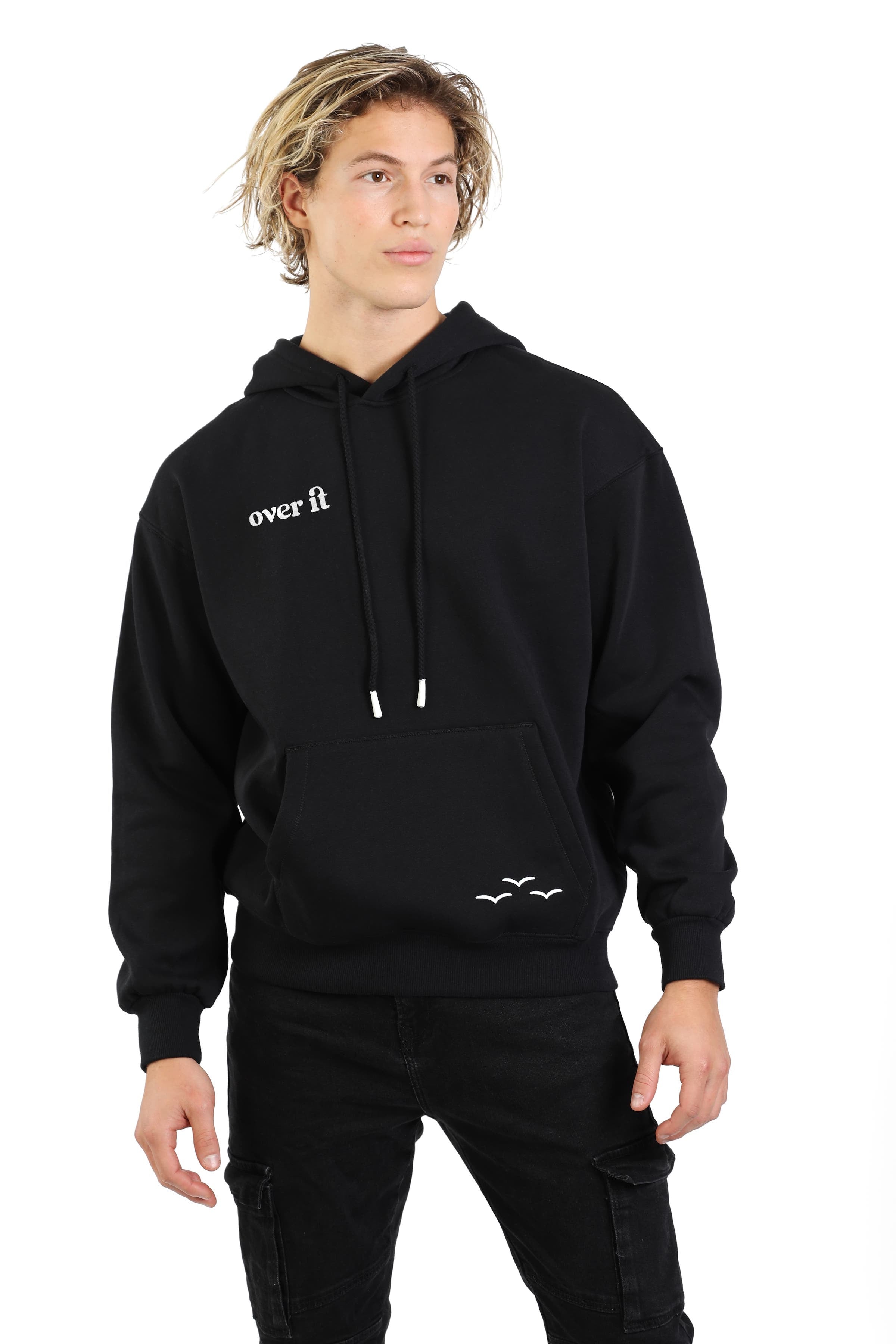 Cheeky relaxed hoodie in black