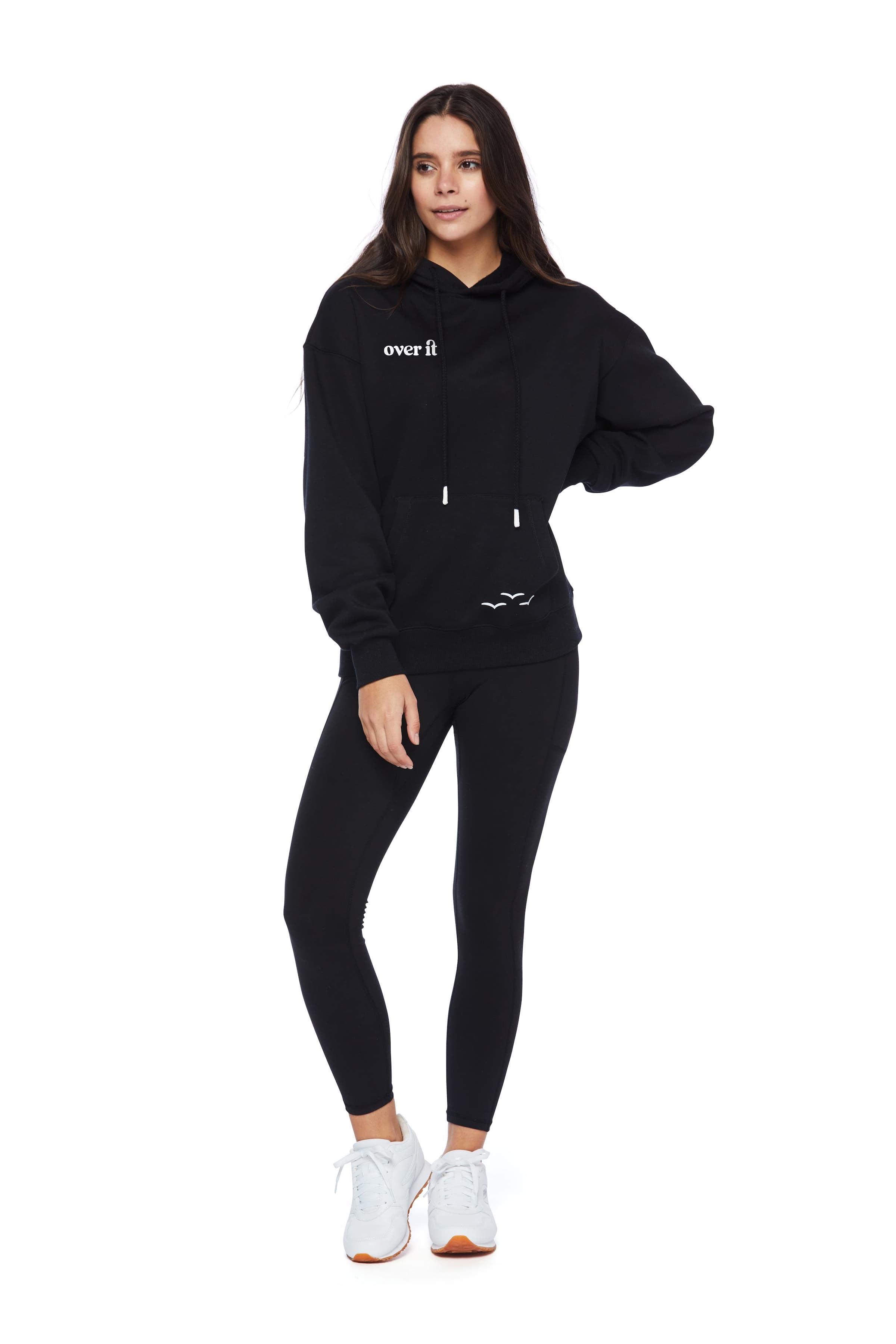 Cheeky relaxed hoodie in black