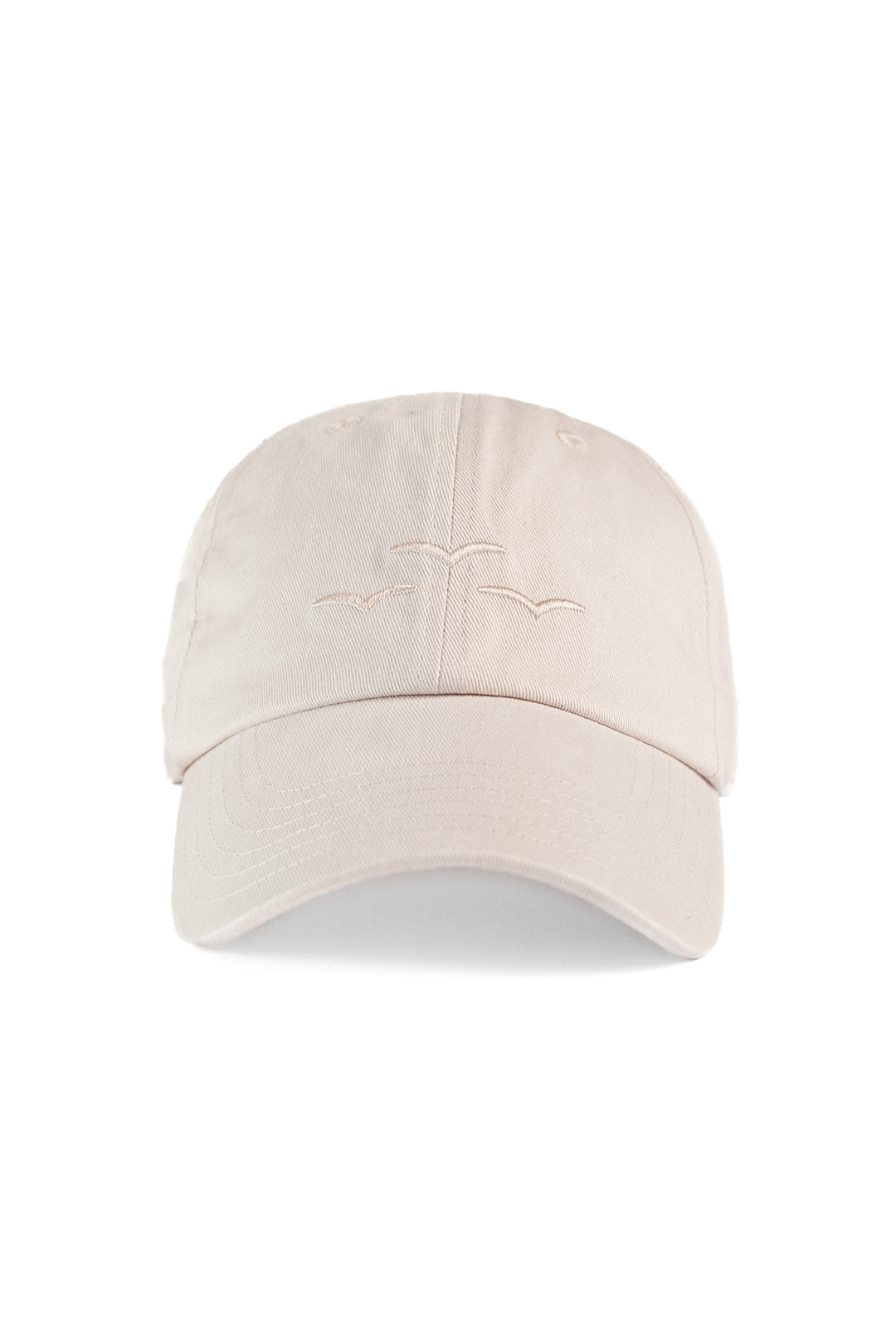 Washed cotton twill dad’s baseball cap in bone