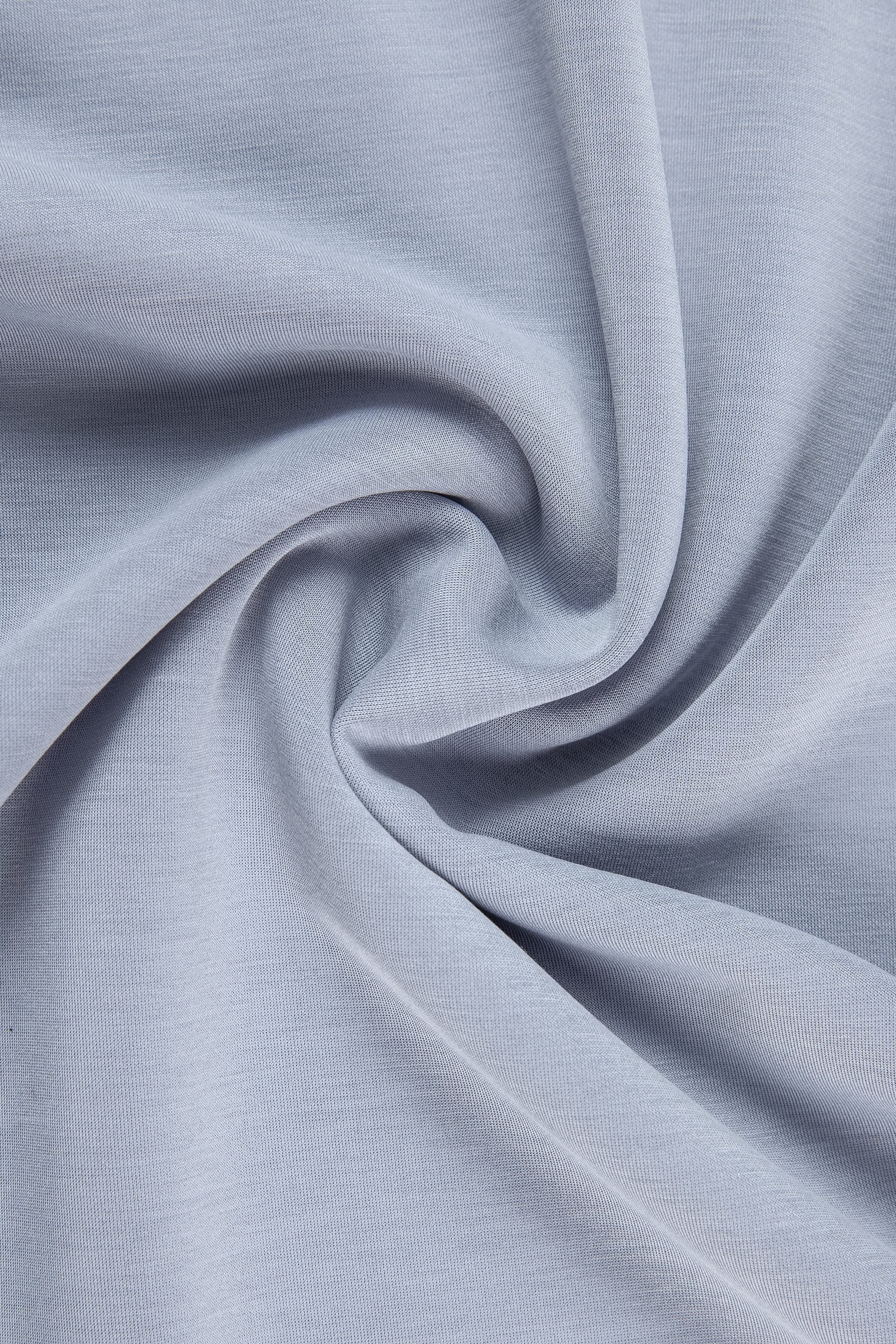 Premium luxe sueded double knit hoodie in dusty blue