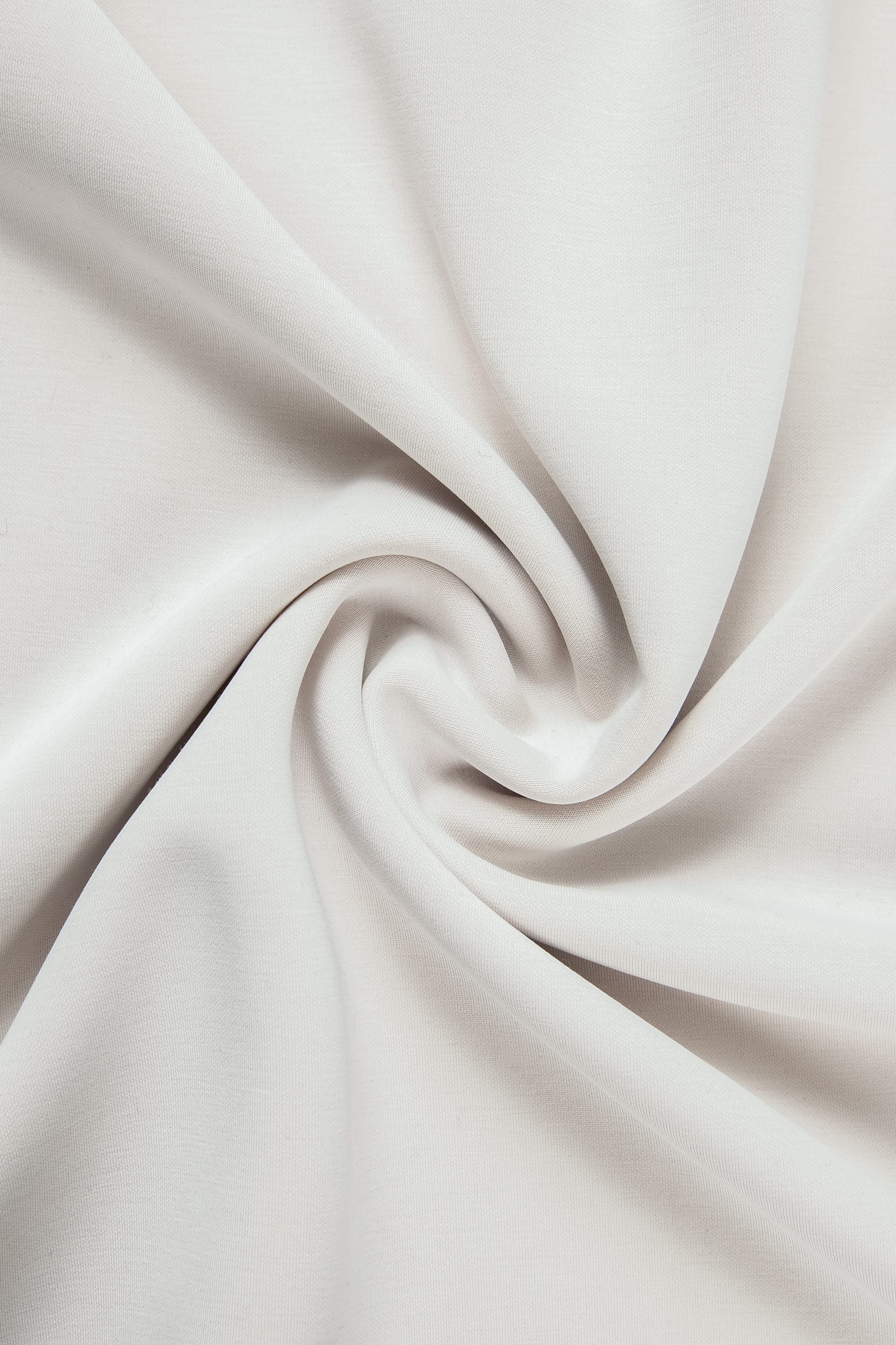 Premium luxe sueded double knit hoodie in bone
