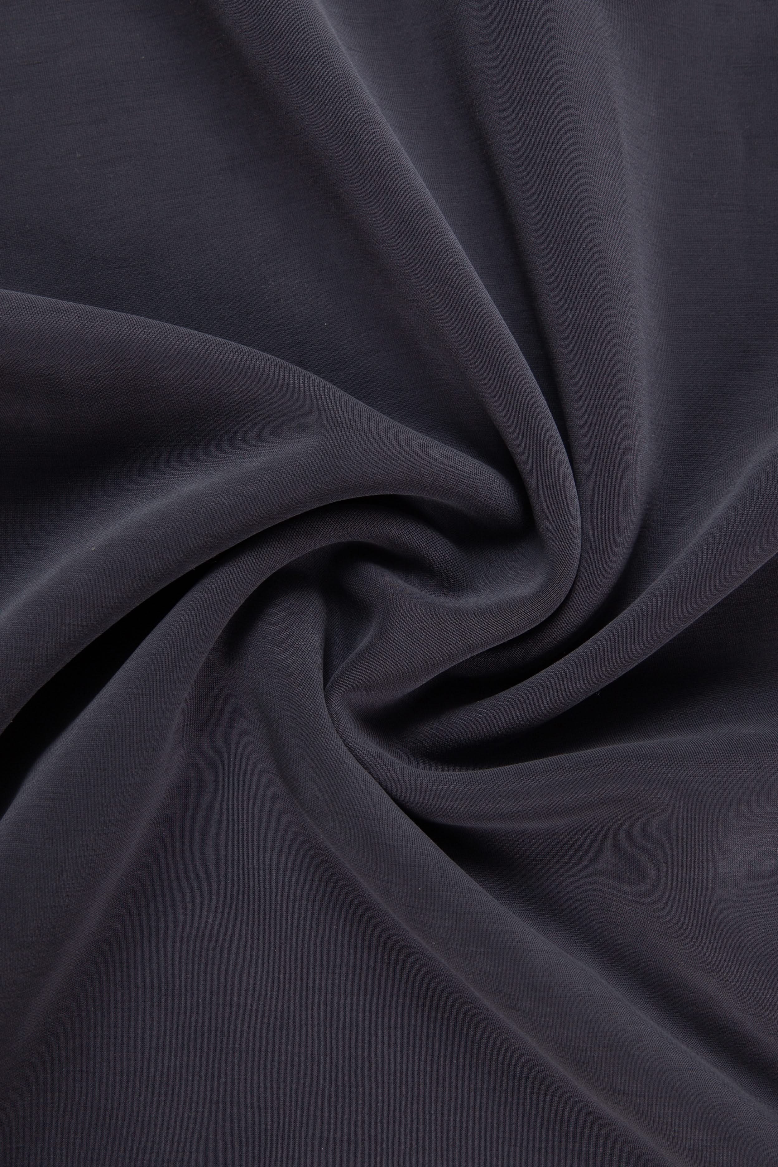 Premium luxe sueded double knit hoodie in charcoal
