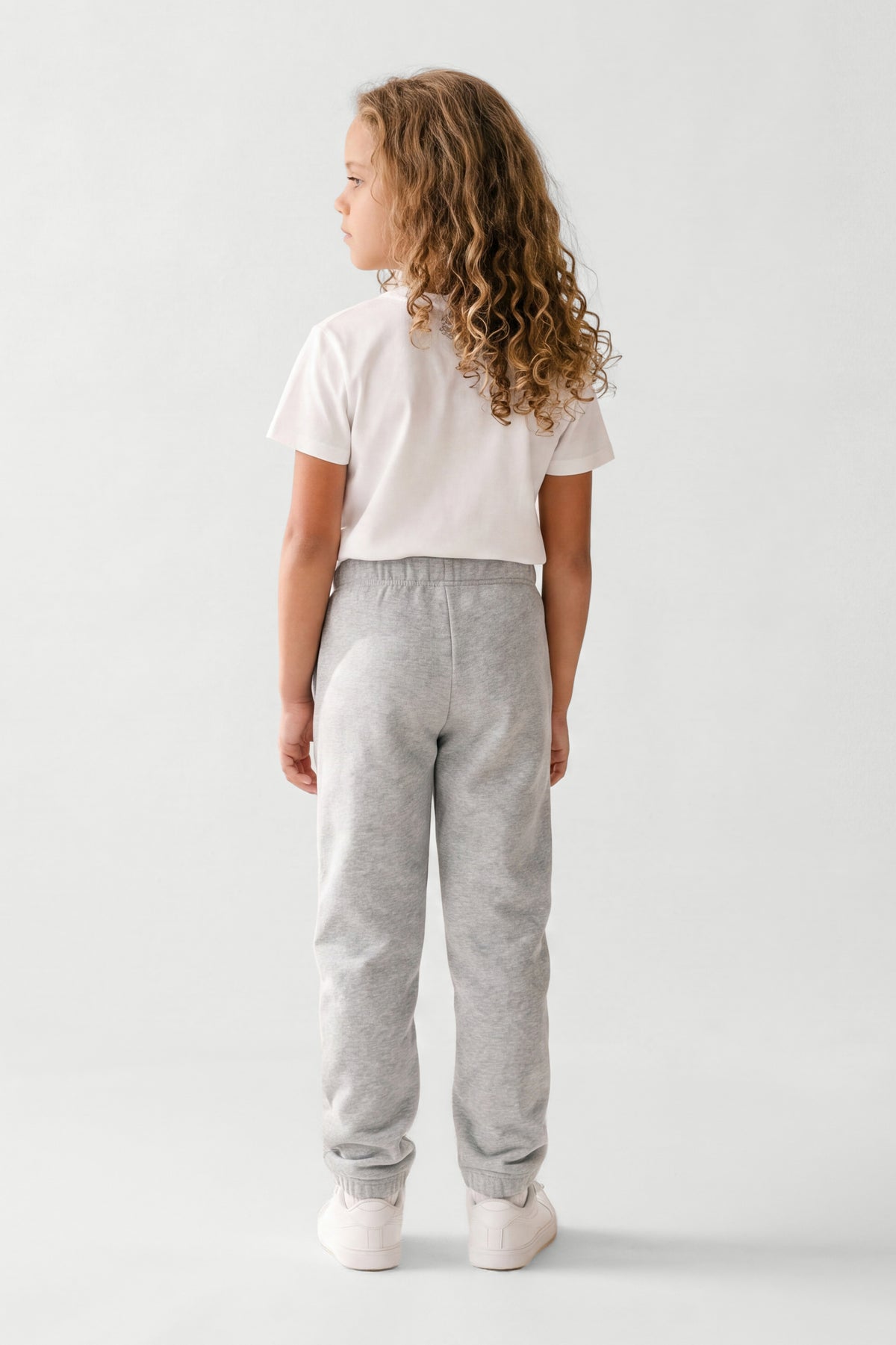 Kids Fleece Regular Fit Sweatpants in Classic Grey