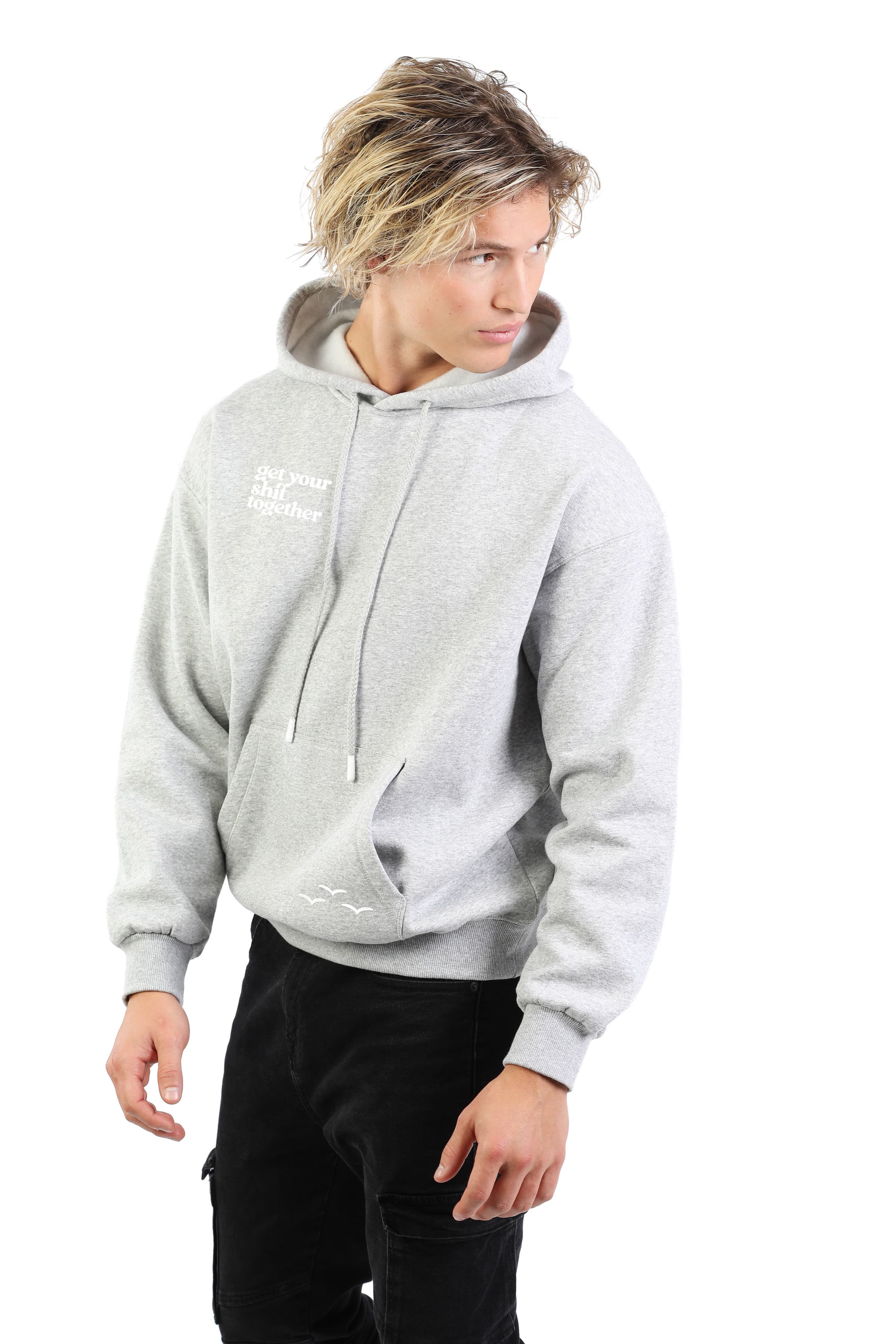 Cheeky relaxed hoodie in classic grey