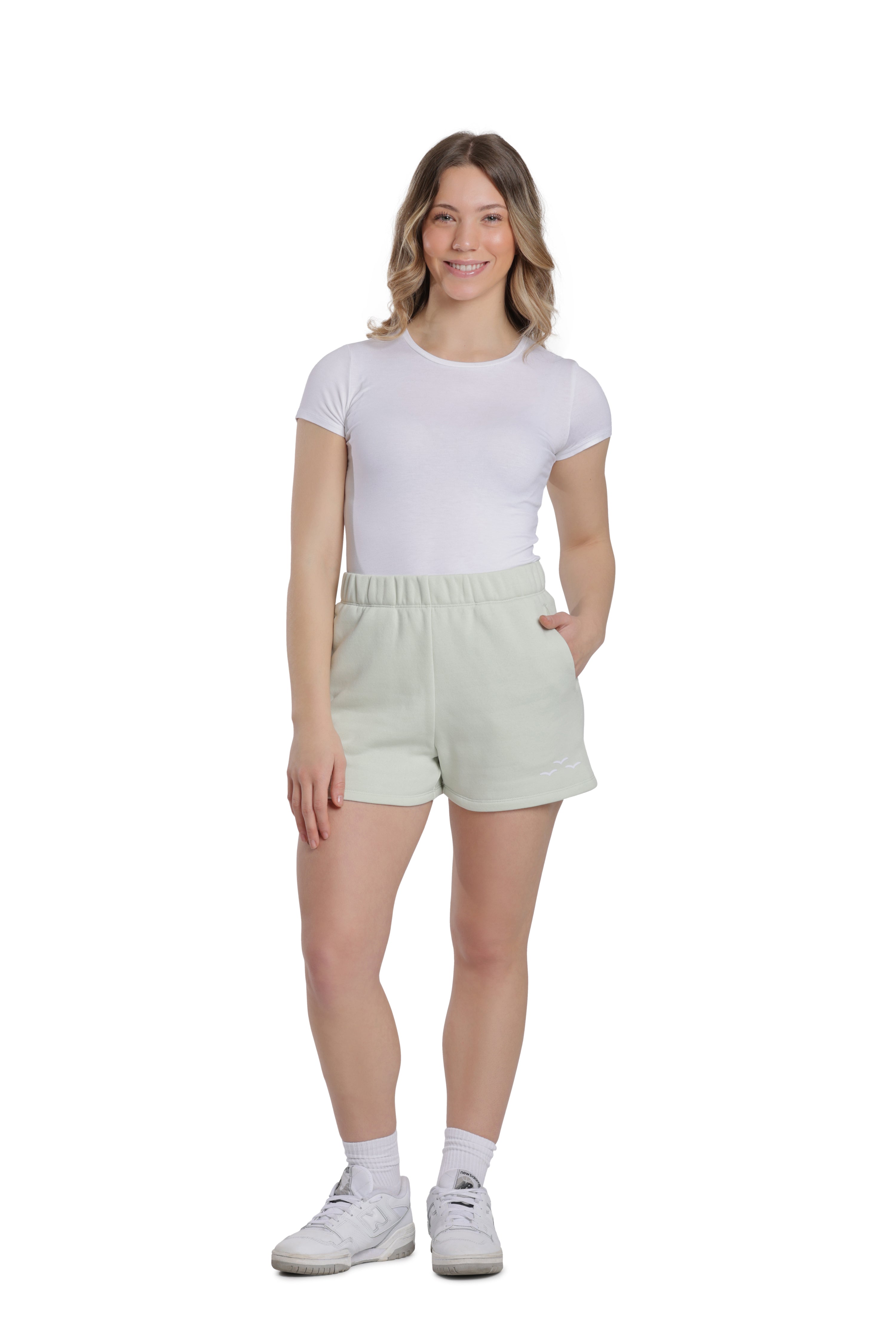 Arie inseam short in silver green