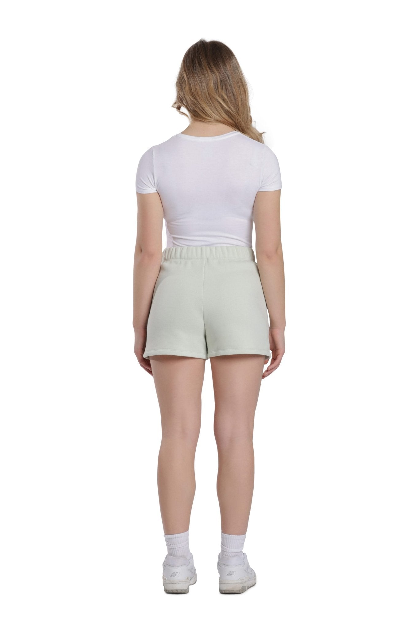 Arie inseam short in silver green - Lazypants
