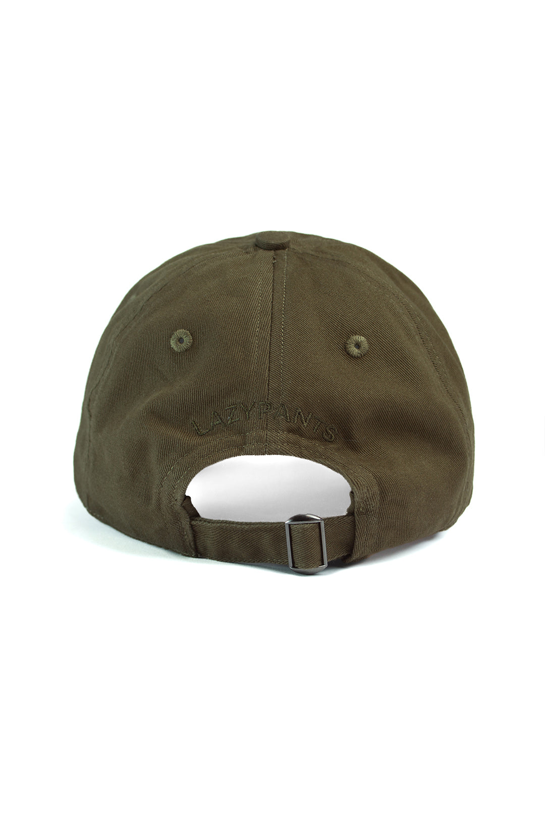 Washed cotton twill dad’s baseball cap in khaki green
