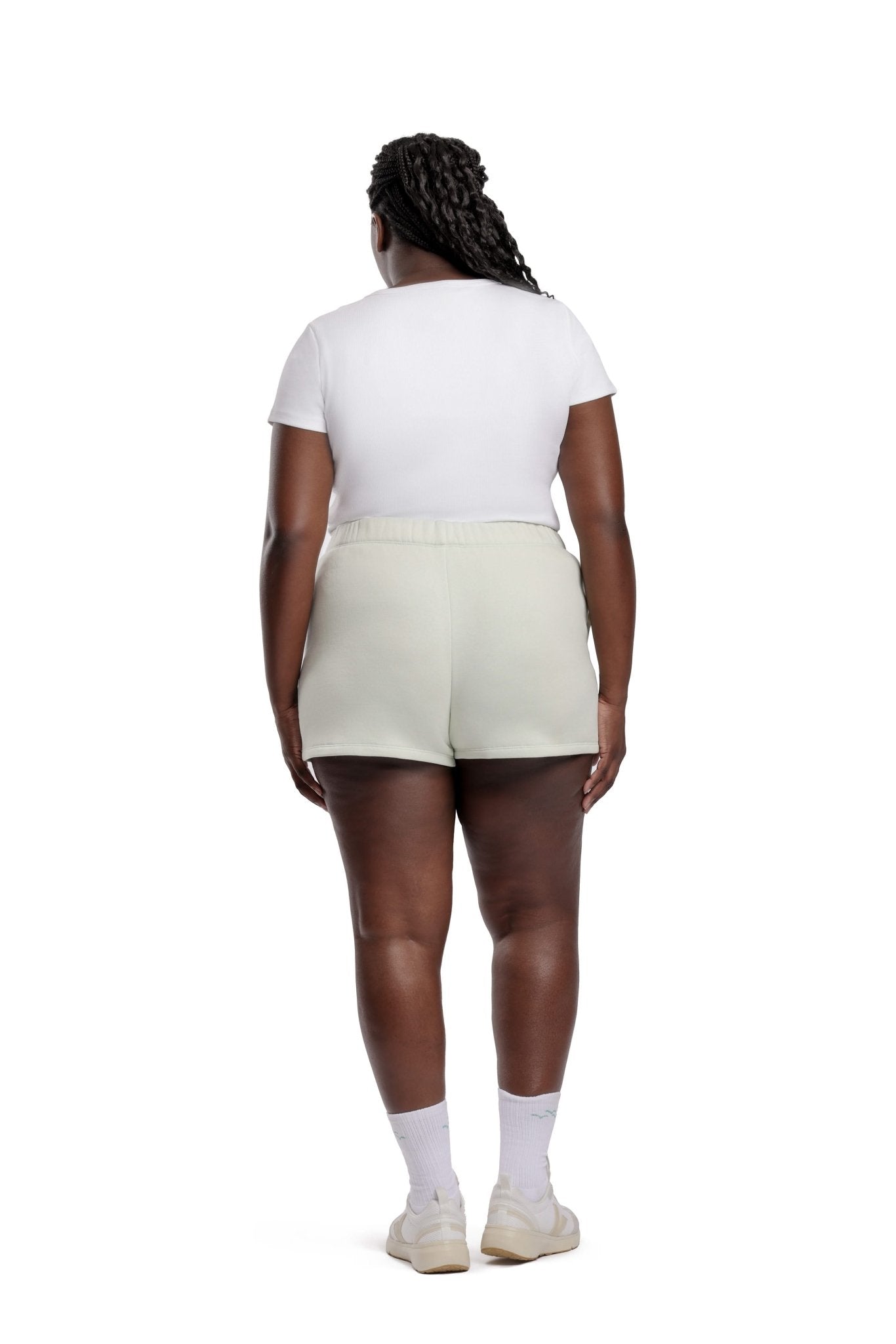 Arie inseam short in silver green - Lazypants