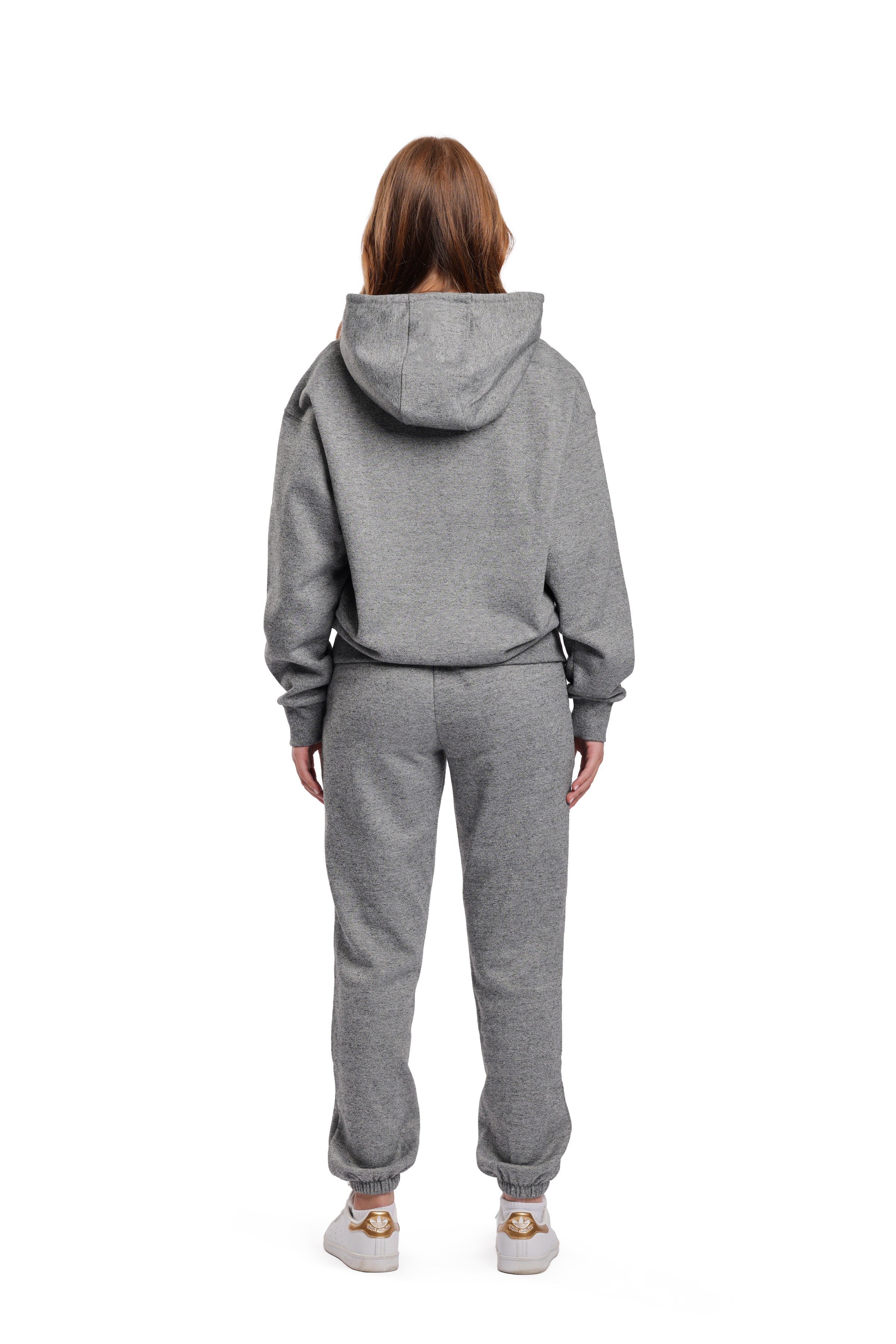 Women’s premium fleece relaxed sweatsuit set in granite