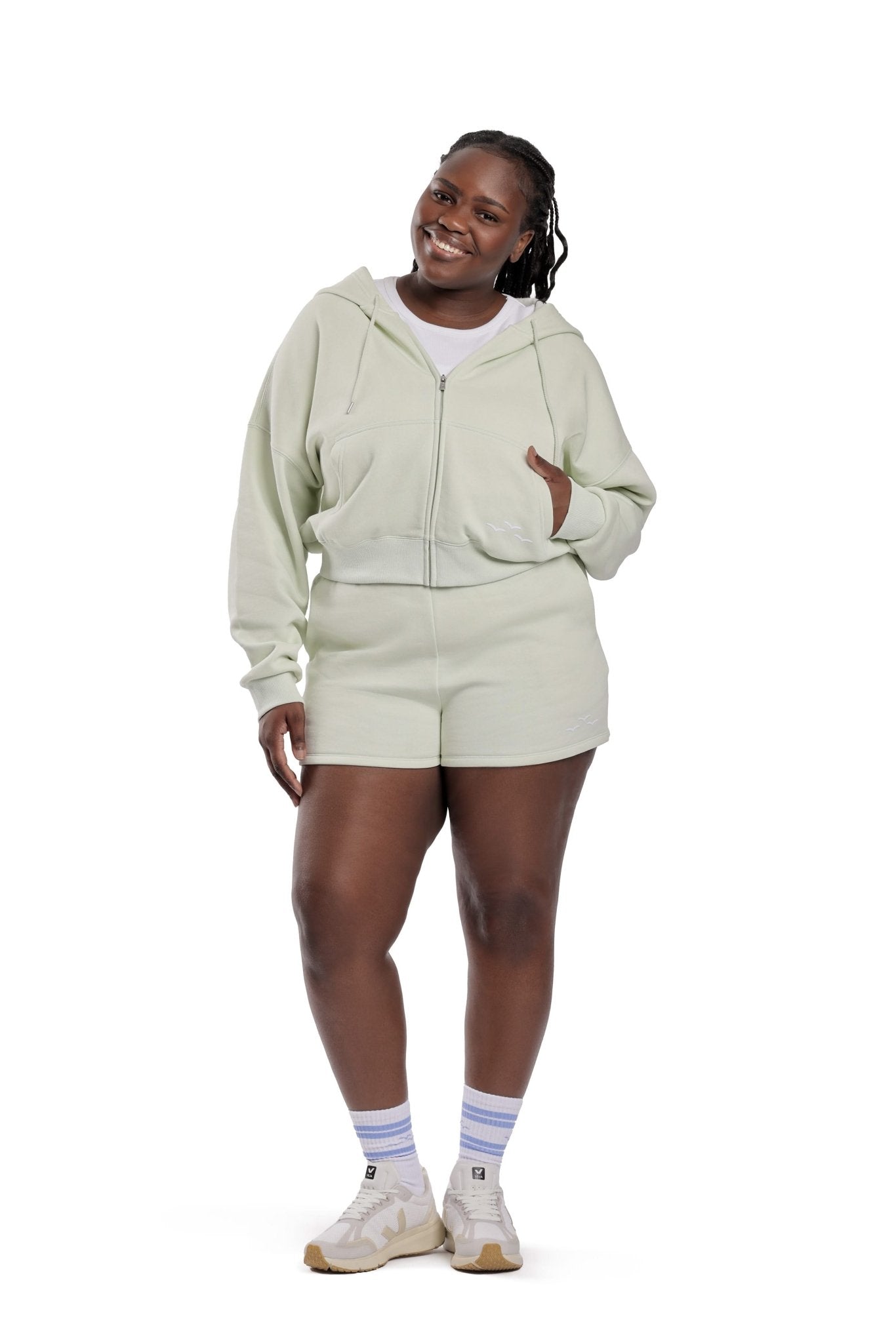 Arie and Justine set in silver green - Lazypants