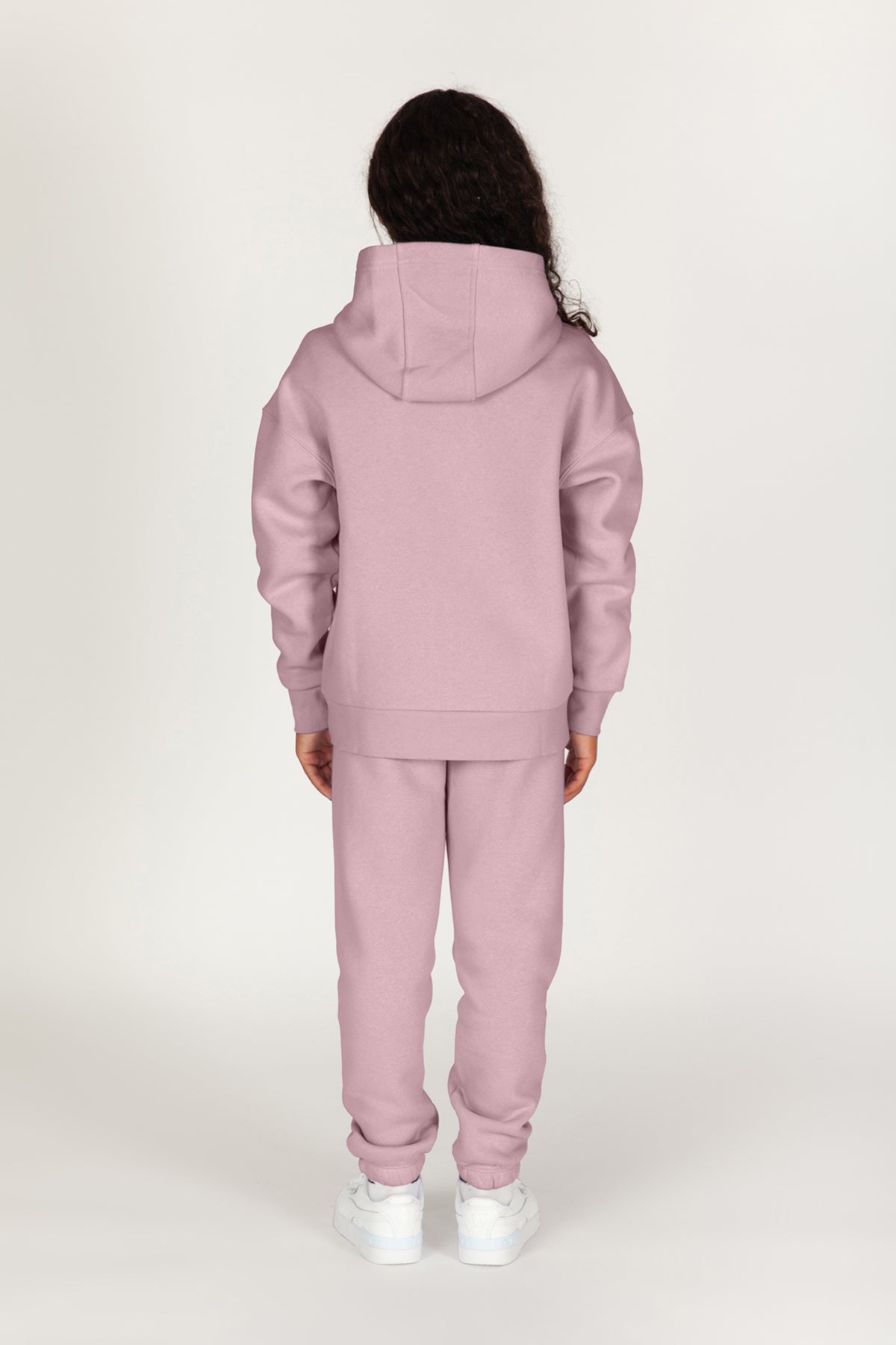 Kids Niki and Cooper fleece set in rose