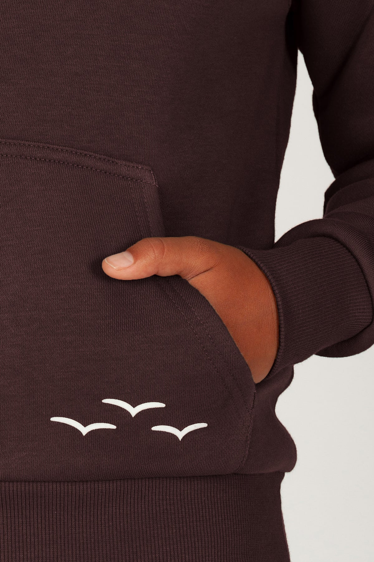 Kids Niki and Cooper fleece set in espresso