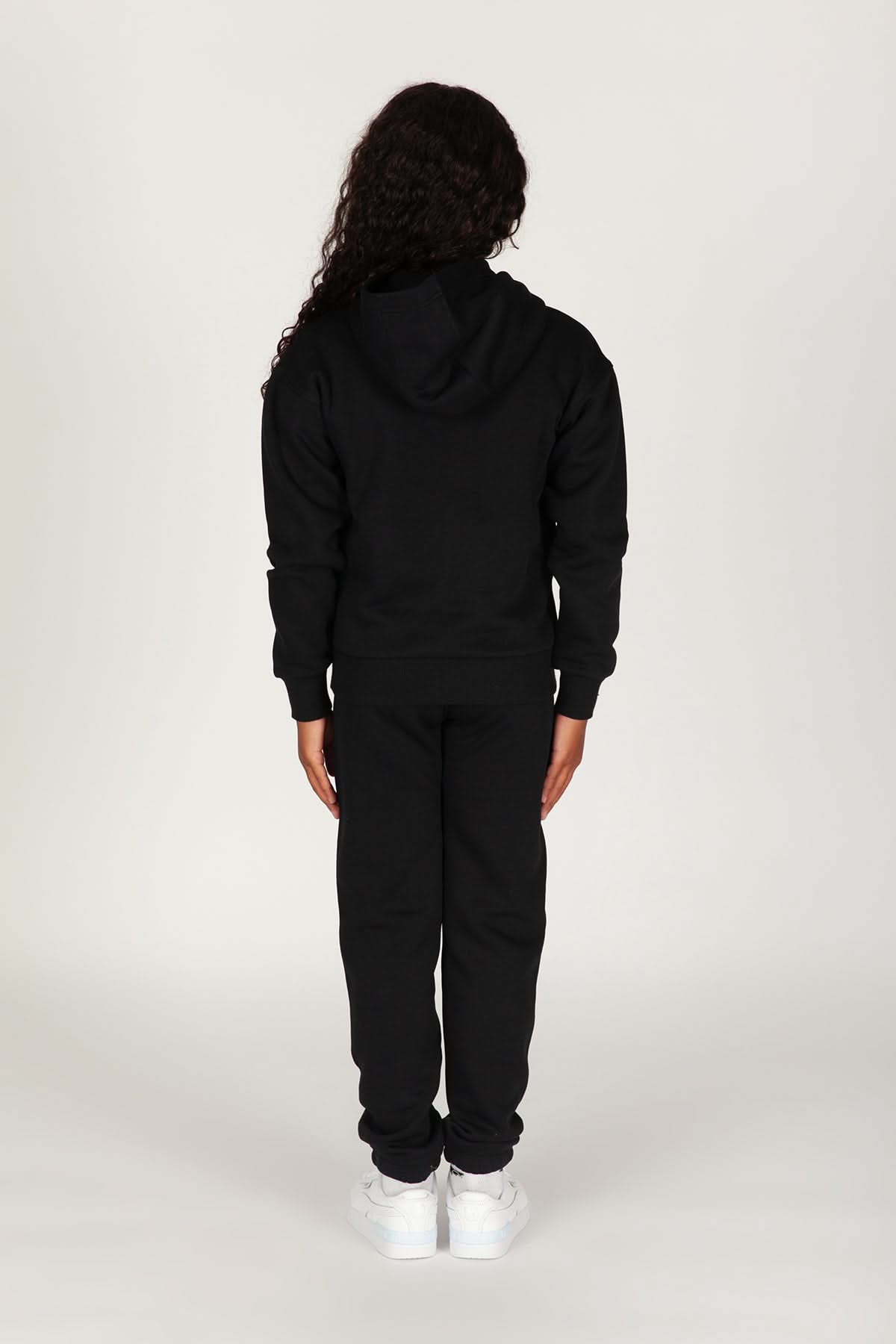 Kids Niki and Cooper fleece set in black