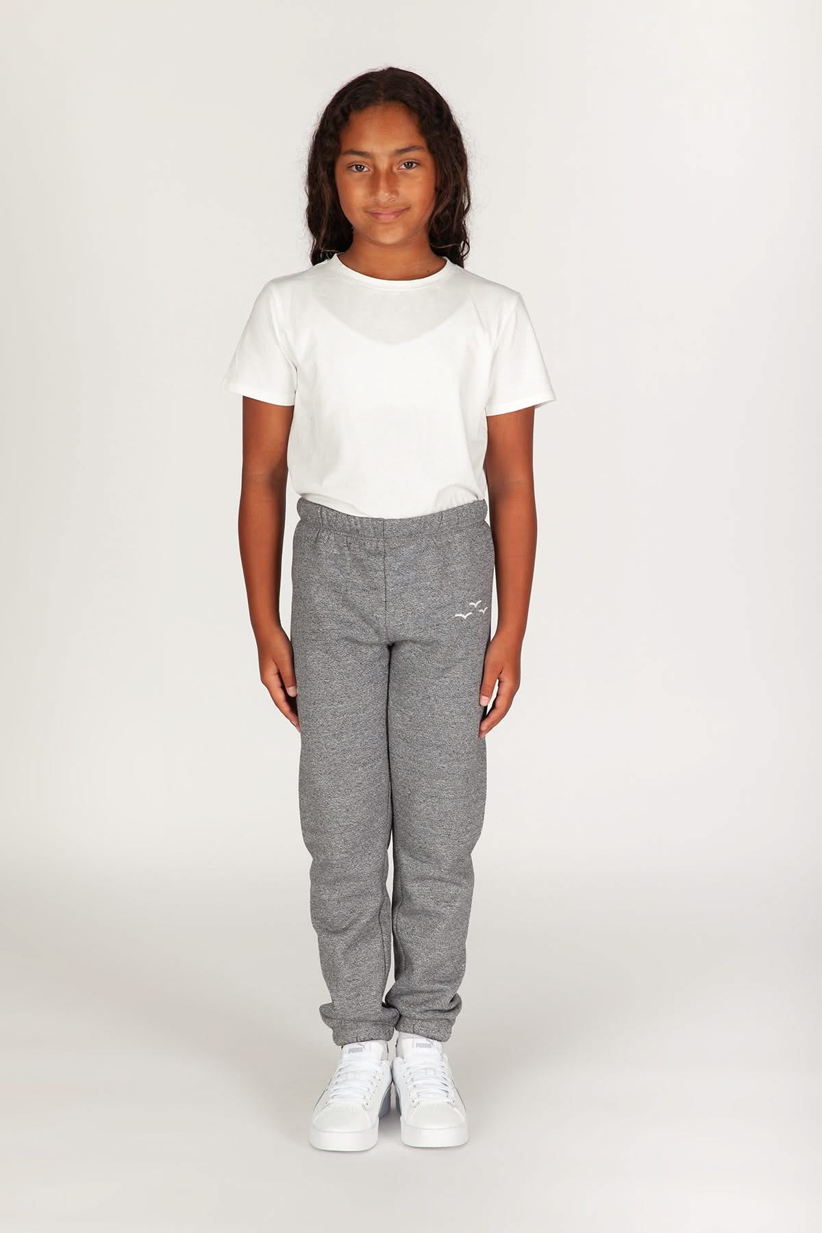 Niki kids fleece sweatpants in granite