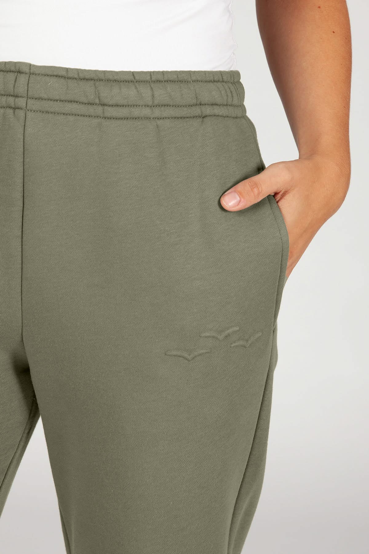 Fleece Regular Fit Sweatpants in Olive