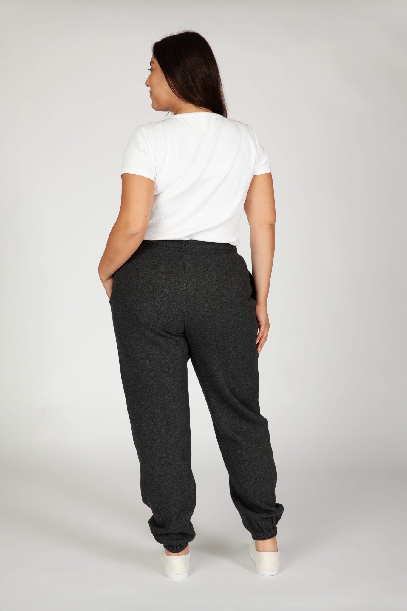 Fleece Regular Fit Sweatpants in dark heather grey - Lazypants