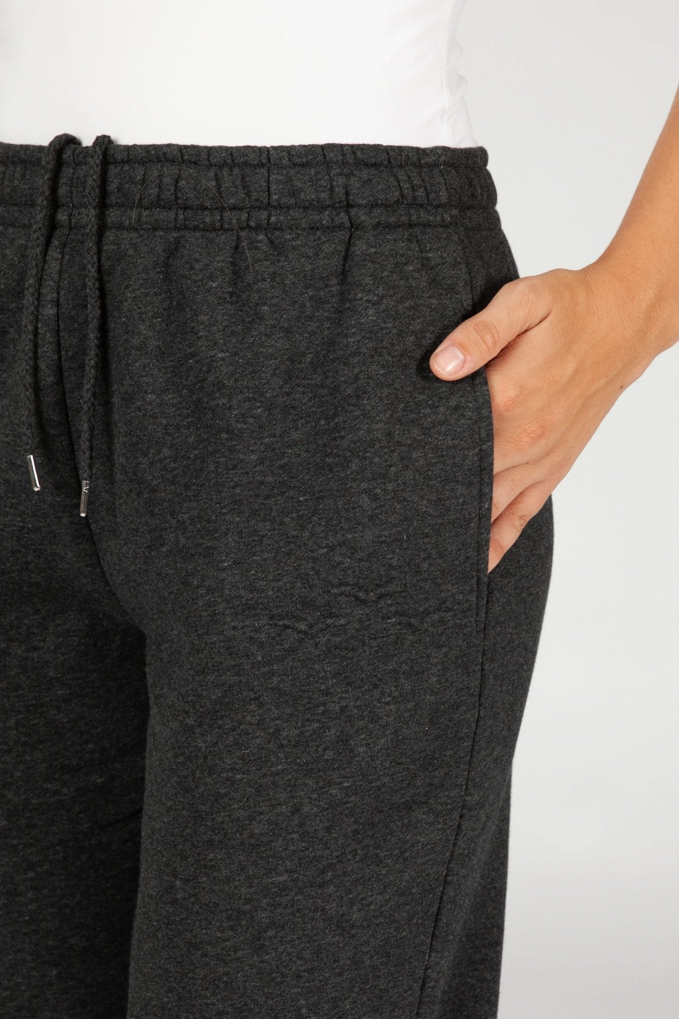 Fleece Regular Fit Sweatpants in dark heather grey - Lazypants