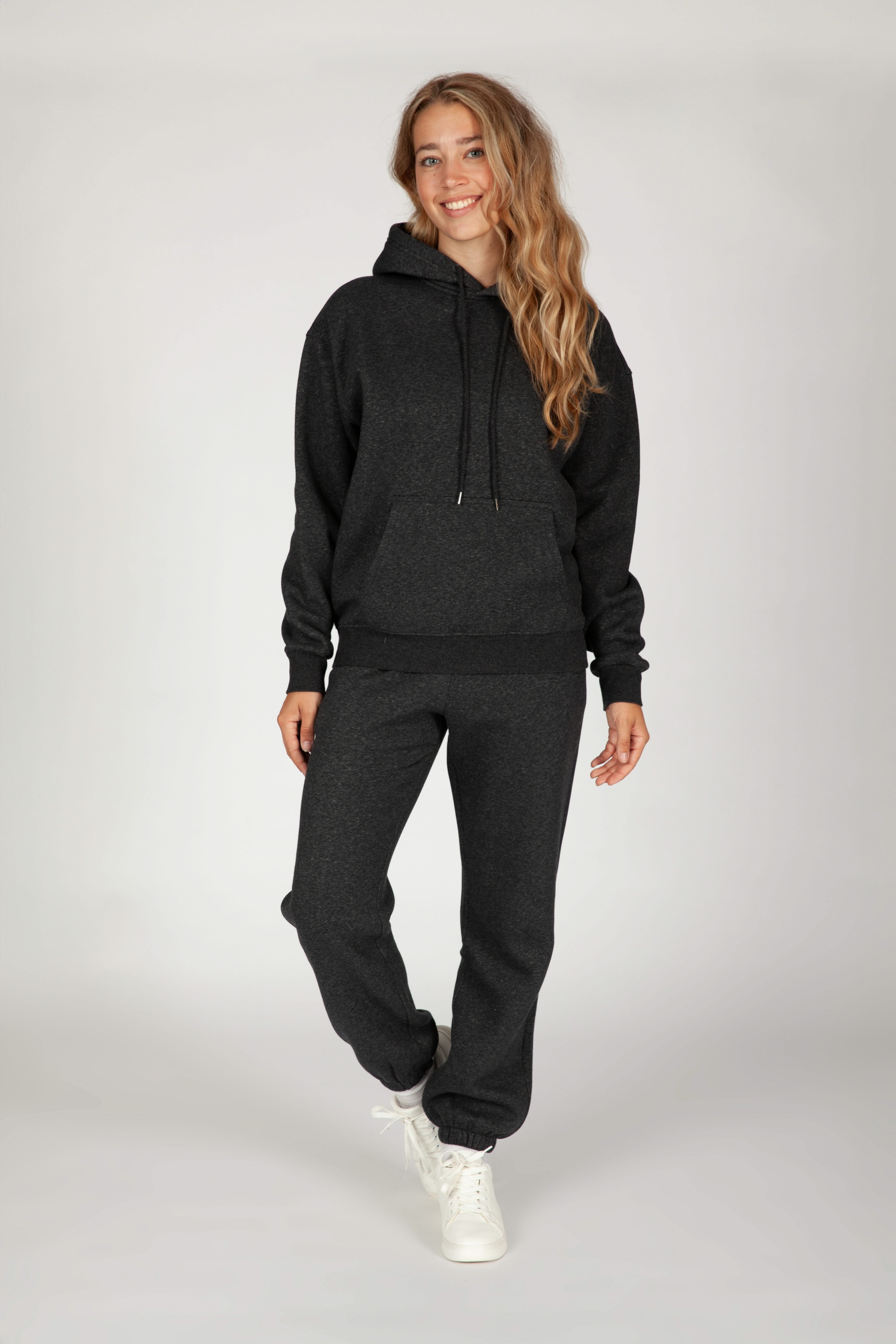 Women's tracksuit in dark heather grey
