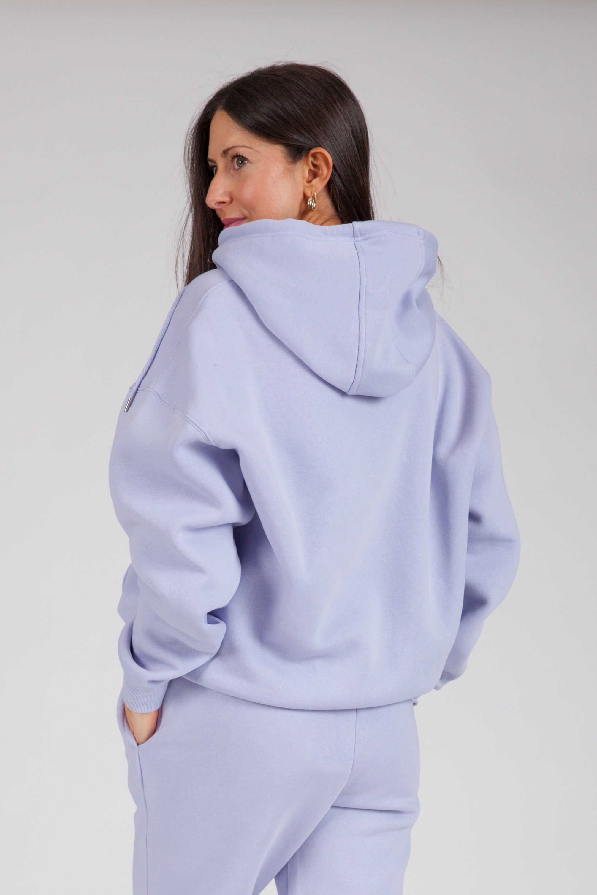 Not a reg mom relaxed fleece hoodie in lavender